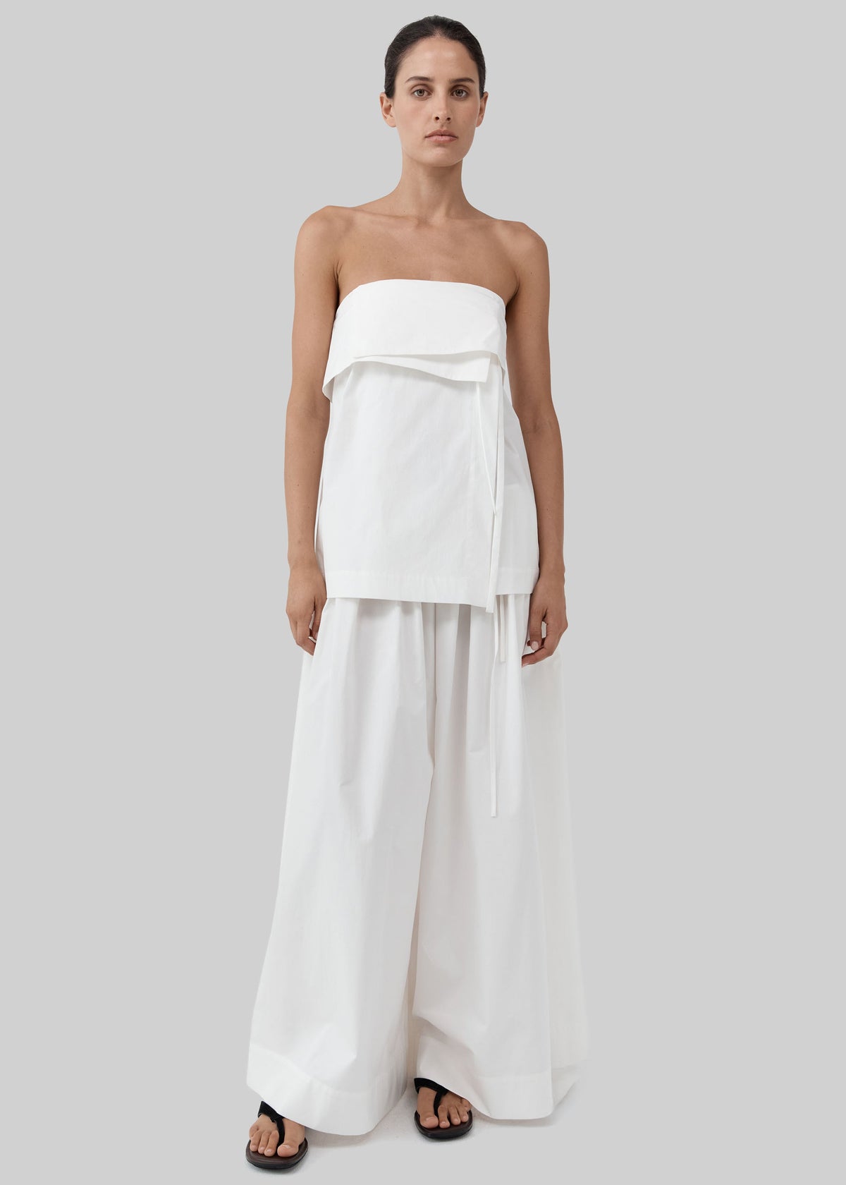 St. Agni Strapless Wrap Top - Off White