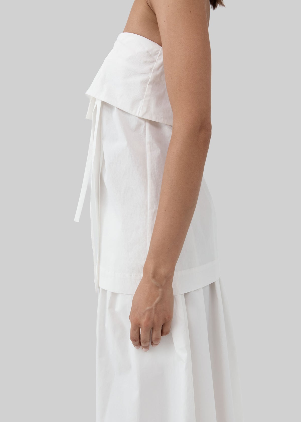 St. Agni Strapless Wrap Top - Off White