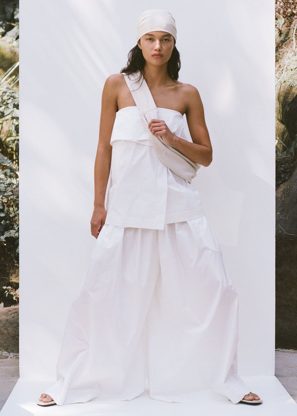 St. Agni Strapless Wrap Top - Off White - 1