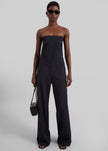 St. Agni Wool Pinstripe Deconstructed Jumpsuit - Fine Pinstripe
