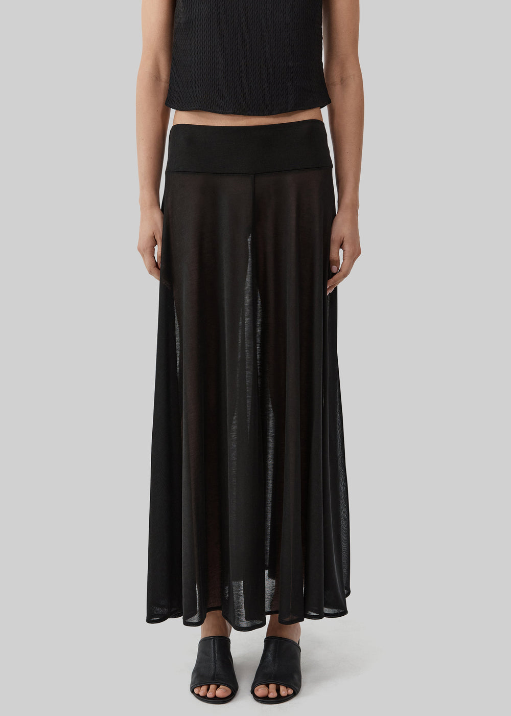 St. Agni Fluid Jersey Skirt - Black