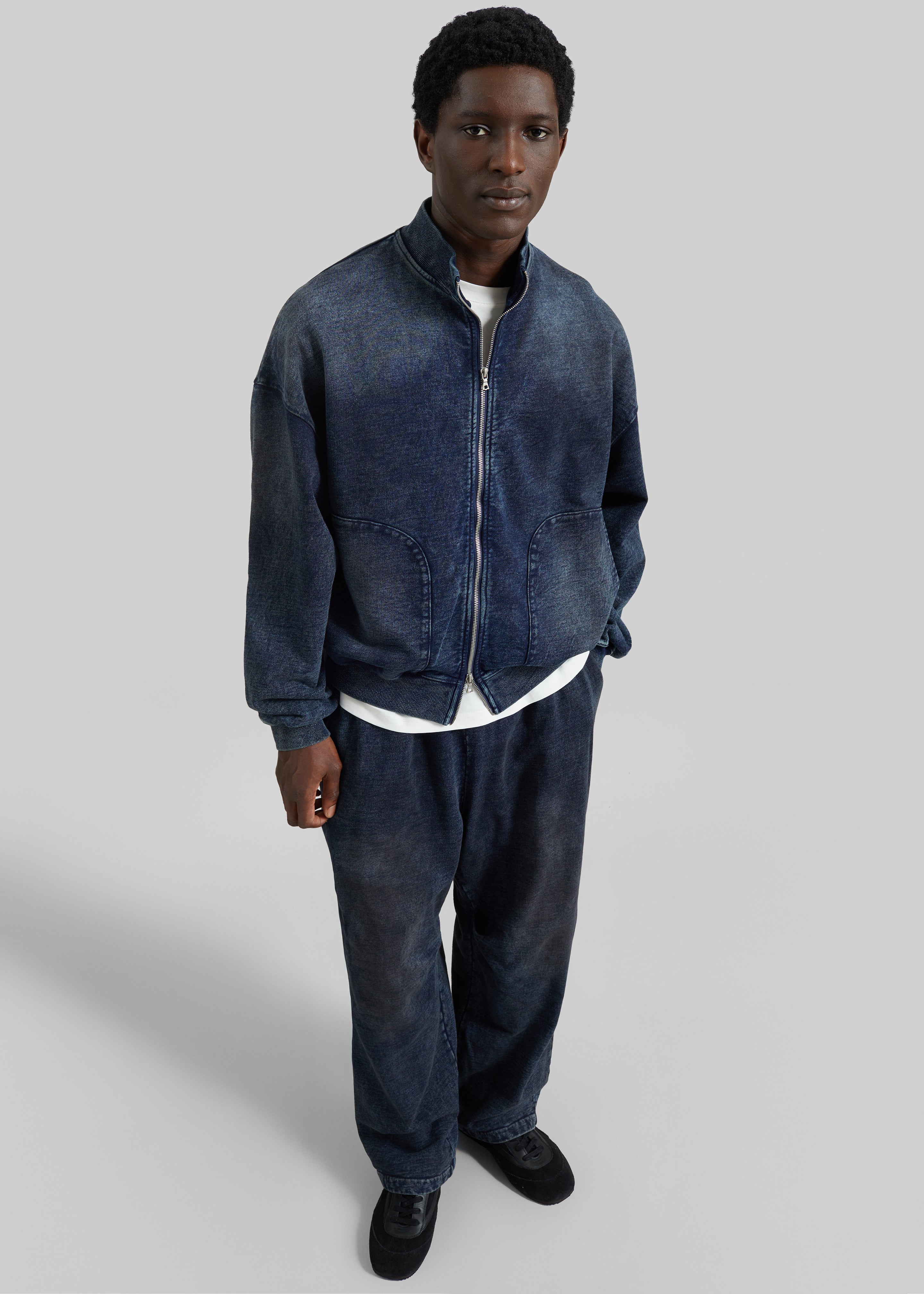 Connor Oversized Denim Jacket - Grey Wash – The Frankie Shop Europe