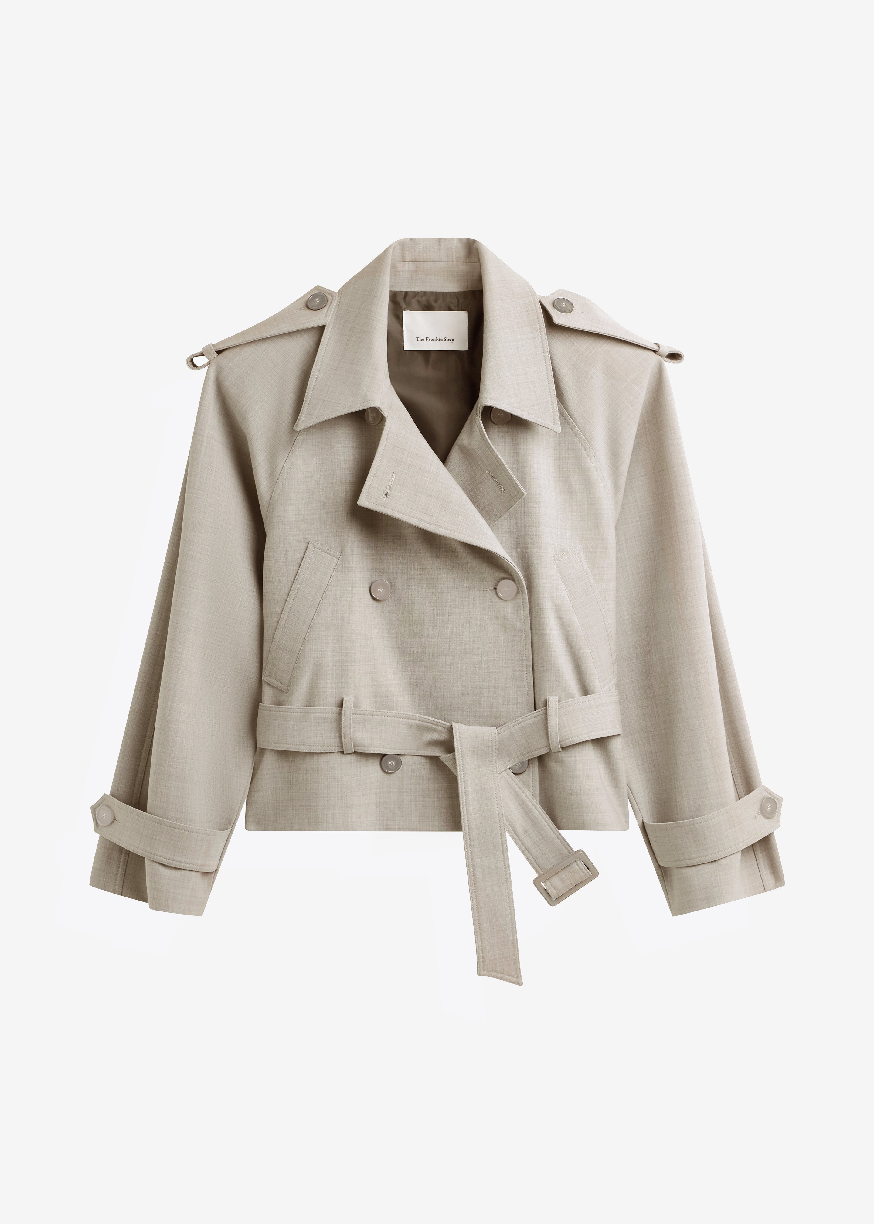 Stan Cropped Trench - Beige Melange - 11