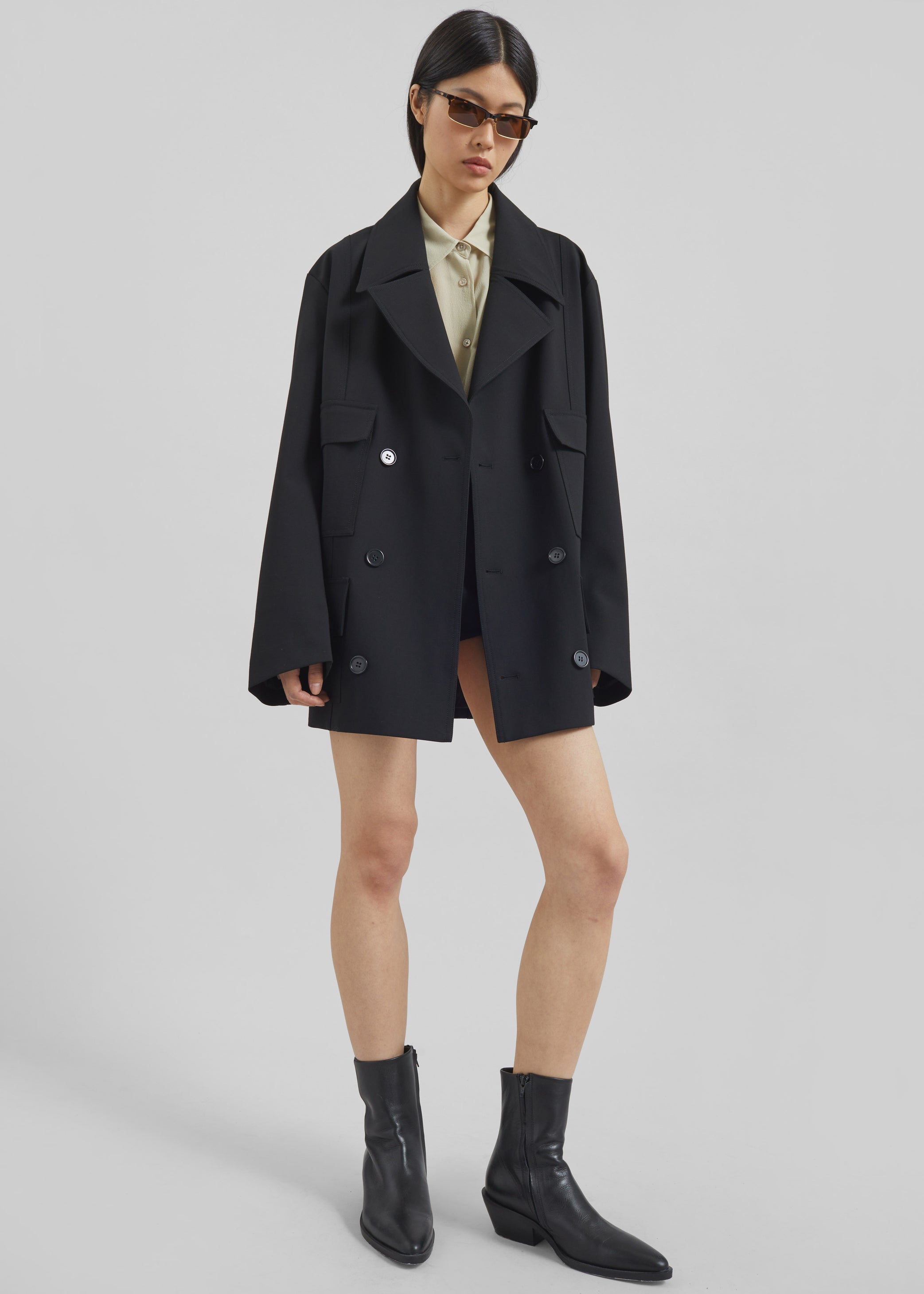 Shop the look image for Stanton Trapeze Jacket - Black