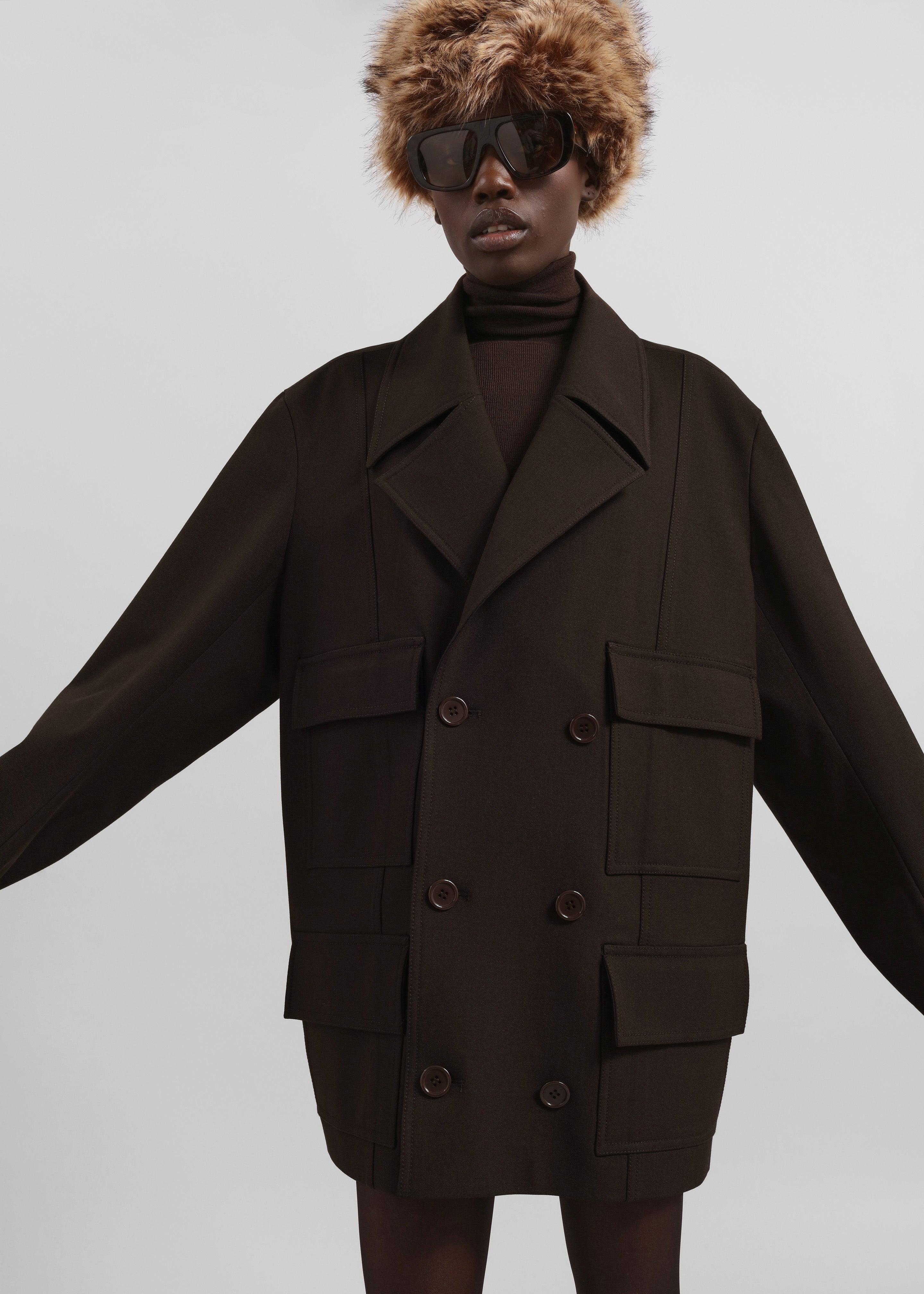 Stanton Trapeze Jacket - Brown - 4