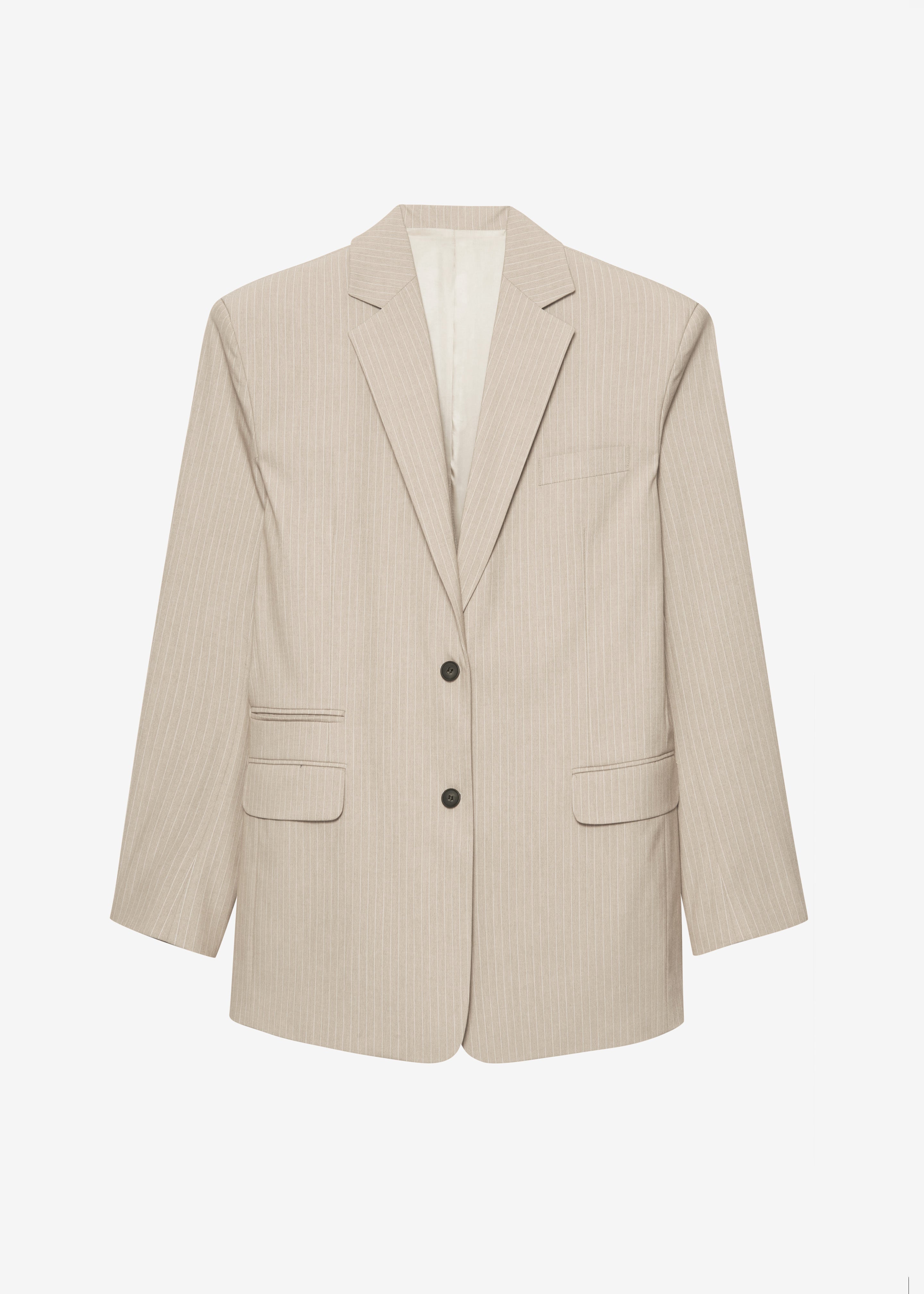 Stasia Blazer - Beige Stripe - 10