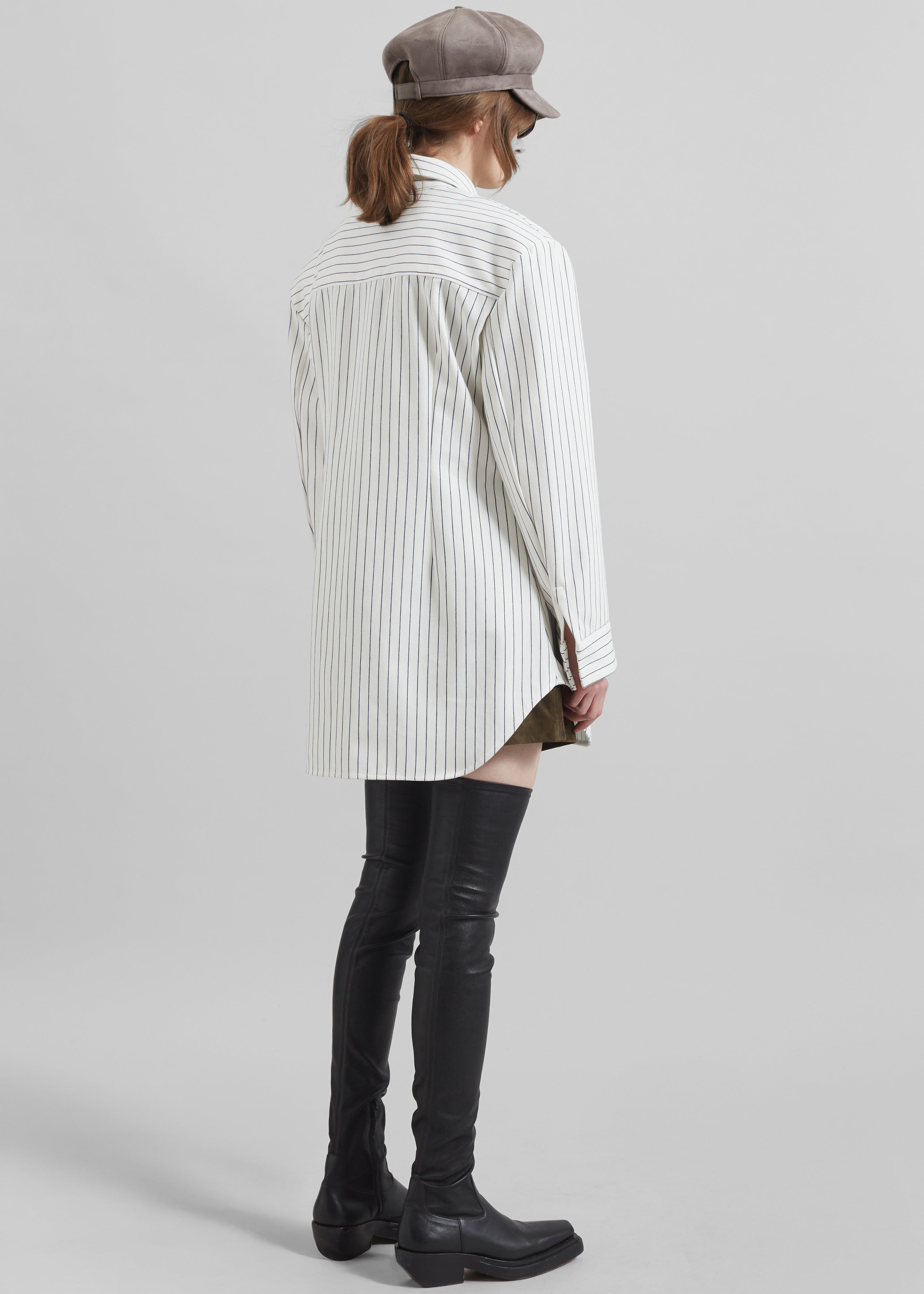 Sterford Pocket Shirt - White/Black Stripe - 8