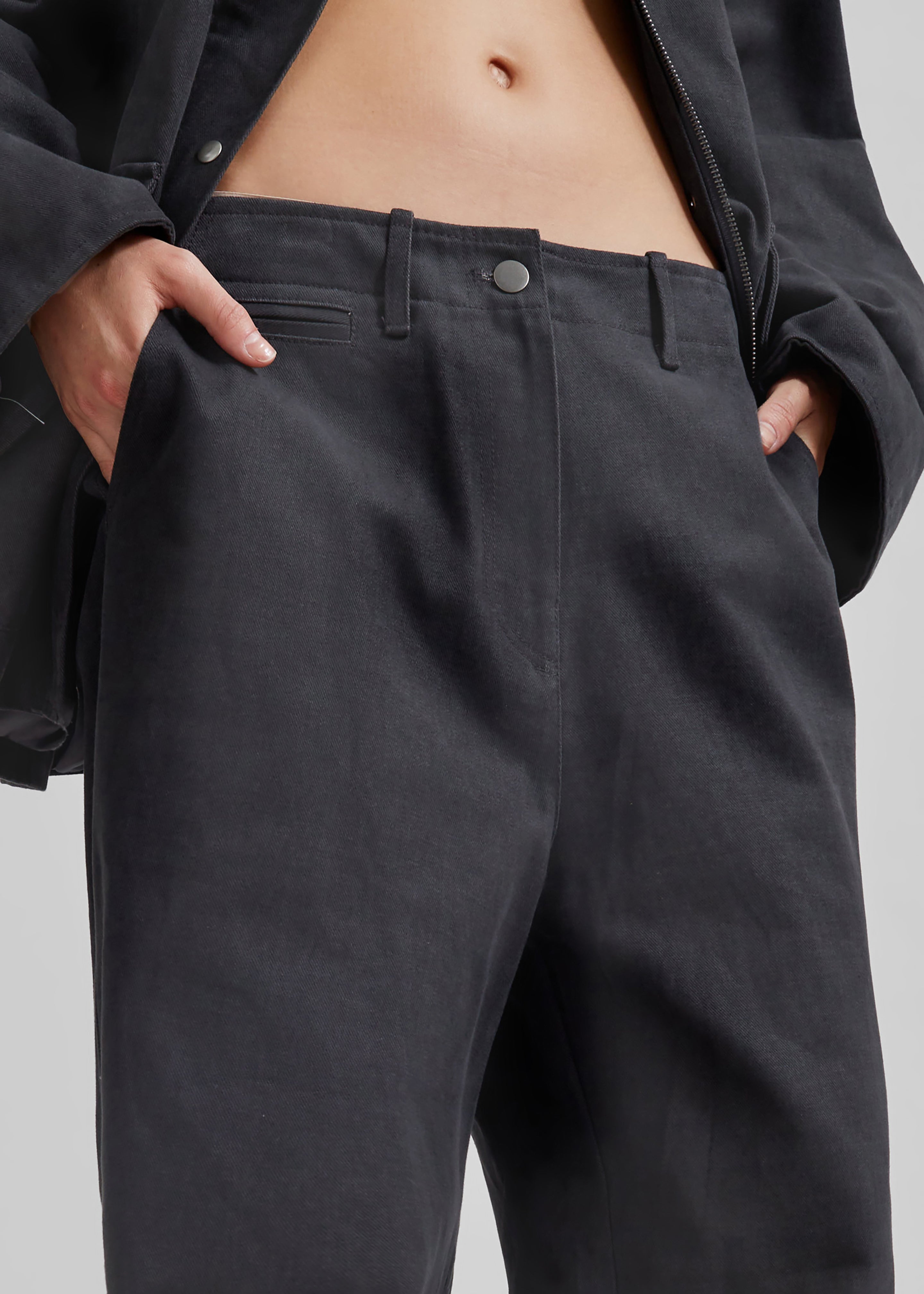 Stevan Denim Trousers - Charcoal - 4