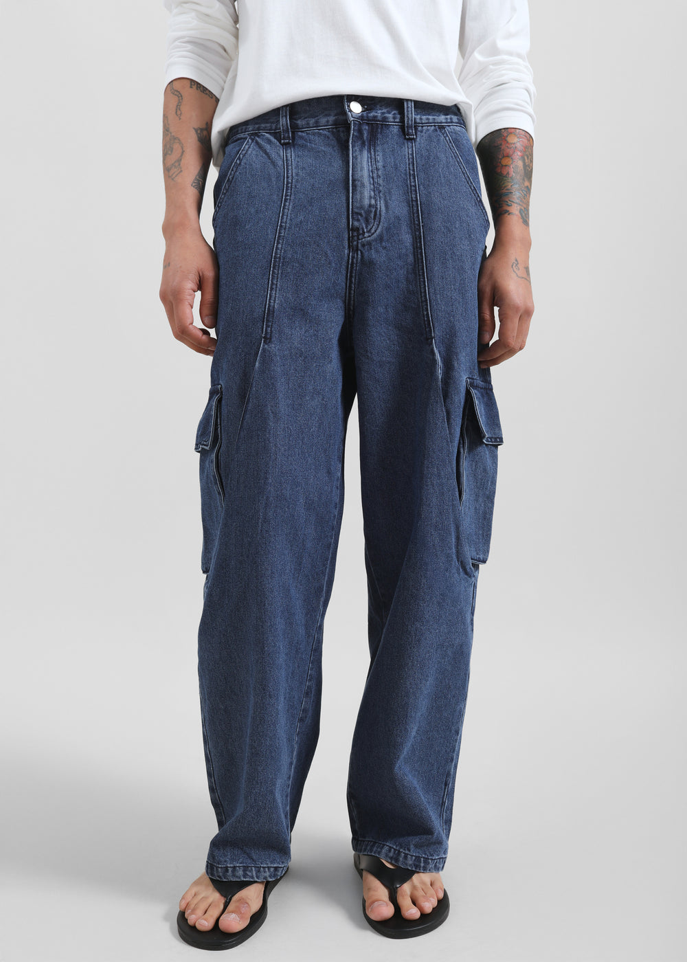 Stobra Cargo Jeans - Medium Wash - 1