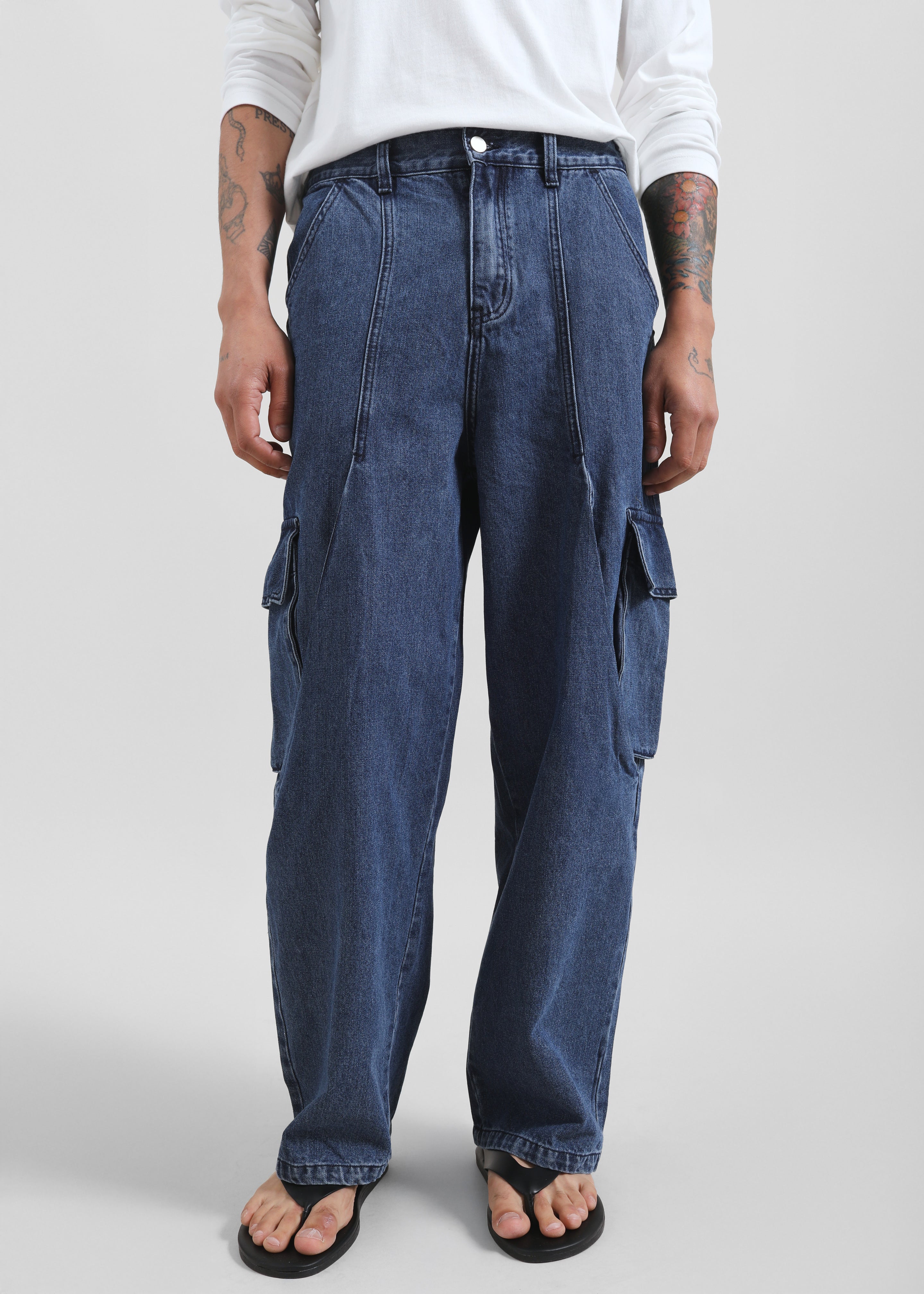 Stobra Cargo Jeans - Medium Wash - 2