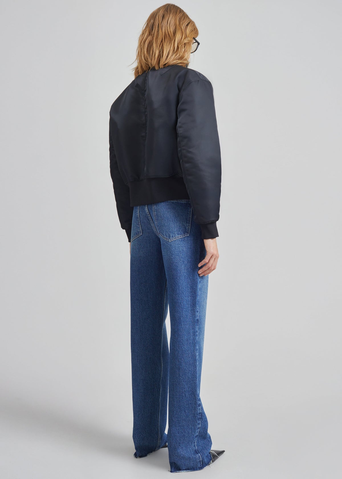 Storm Cropped Bomber Jacket - Black - 8