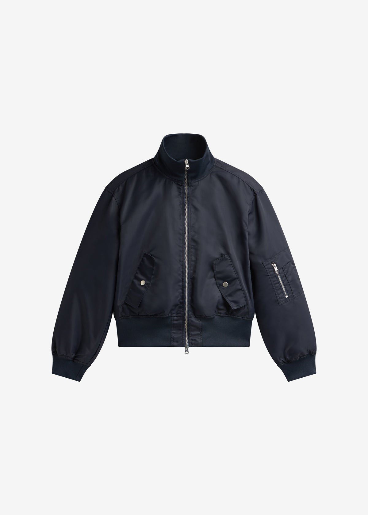 Storm Cropped Bomber Jacket - Navy - 9