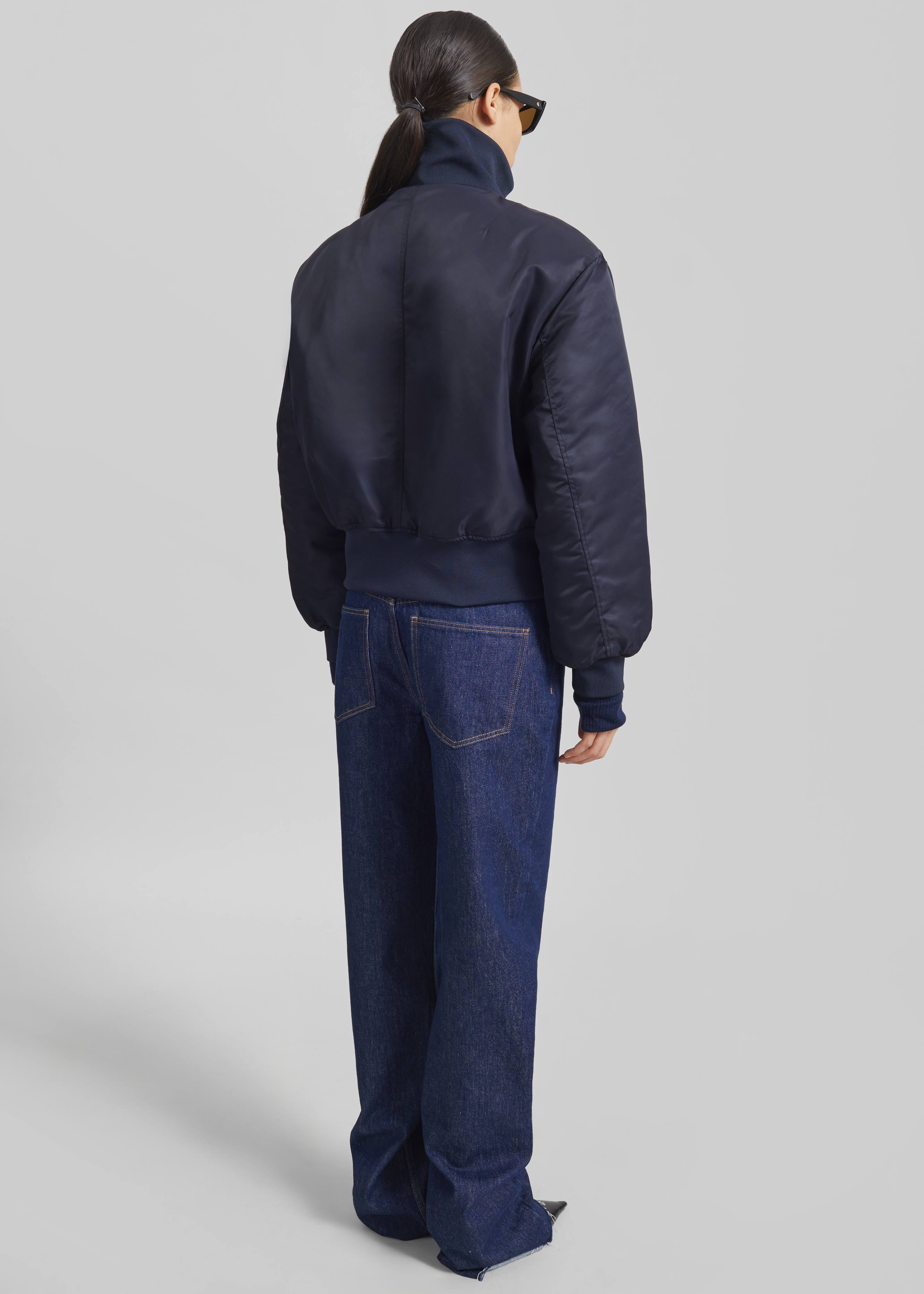 Storm Cropped Bomber Jacket - Navy - 8