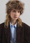 Stowe Faux Fur Hat - Brown