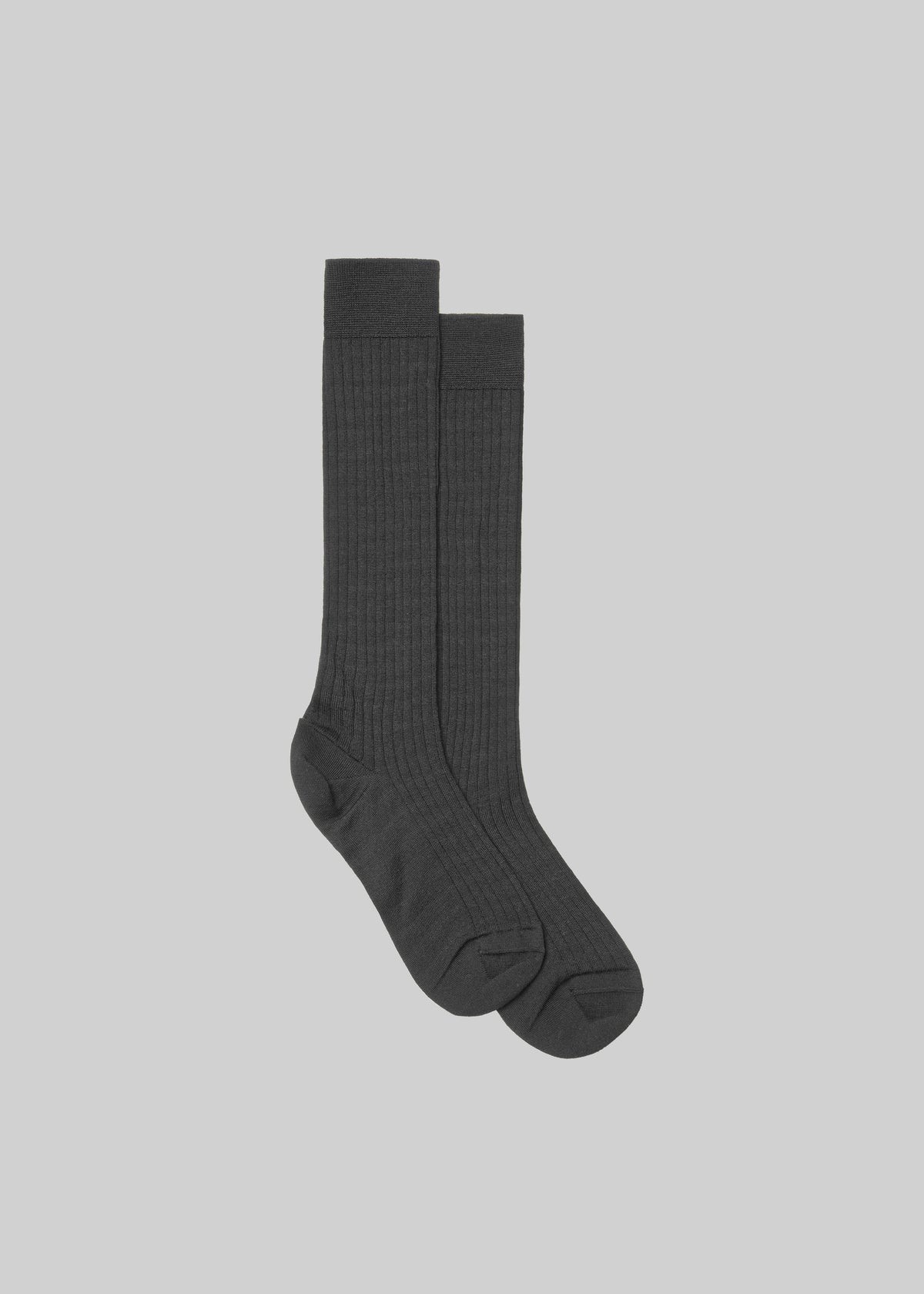 Sulza Thin Ribbed Socks - Grey - 1