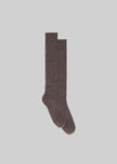Sulza Thin Ribbed Socks - Taupe
