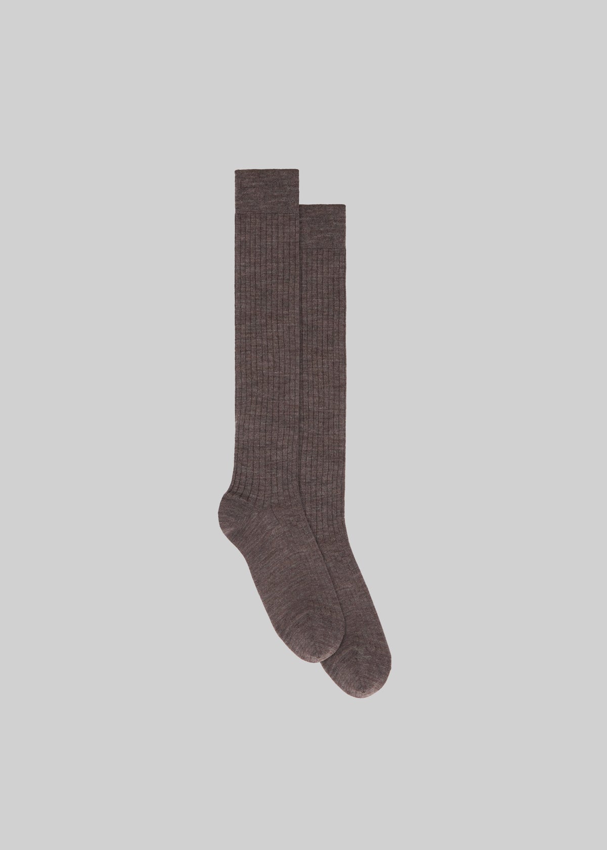 Sulza Thin Ribbed Socks - Taupe - 1