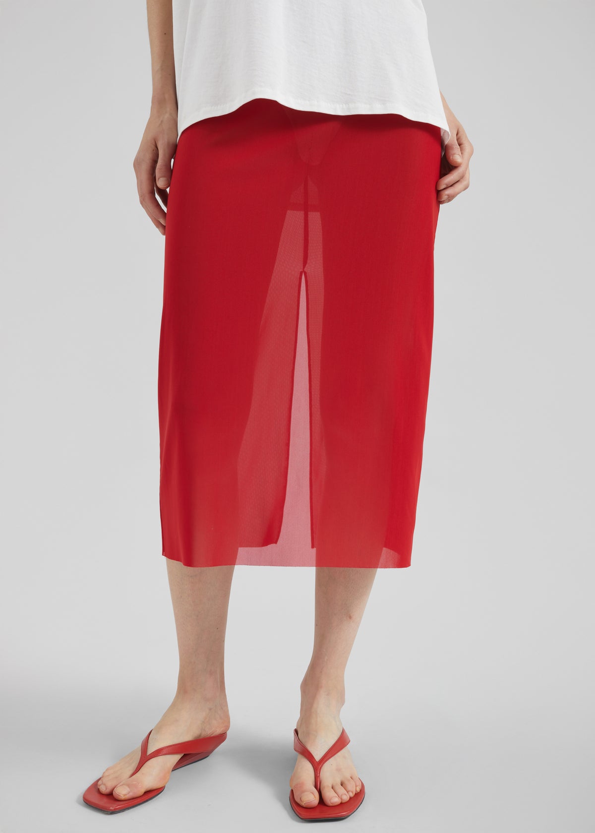 Suva Sheer Skirt - Red - 2