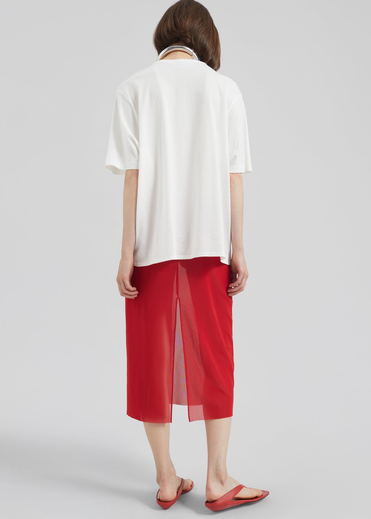Suva Sheer Skirt - Red - 10