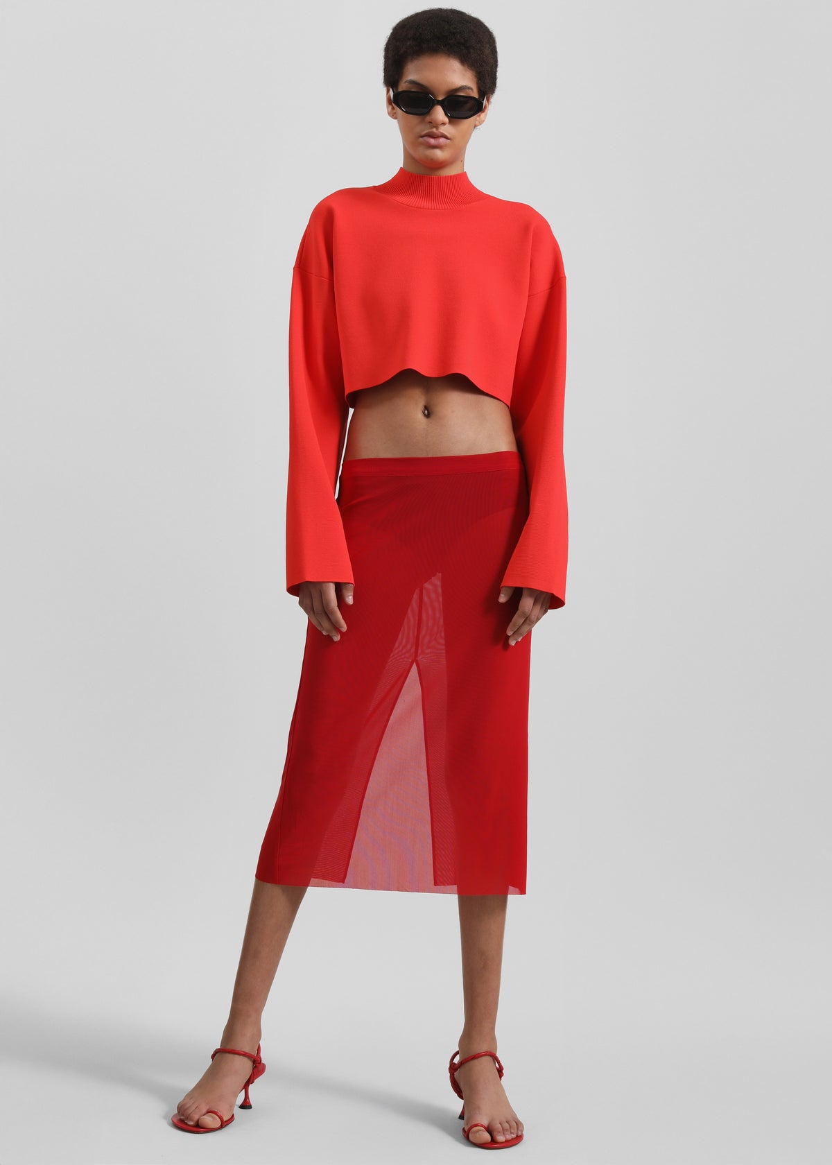 Suva Sheer Skirt - Red - 4