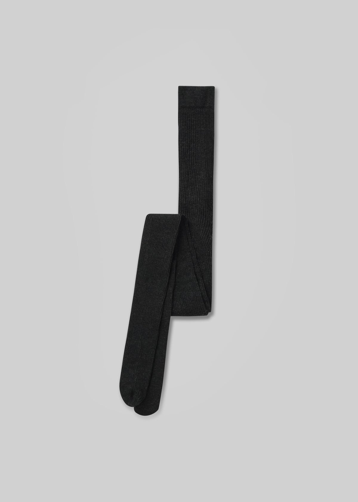 Swedish Stockings collants Diana côtelés en laine - Noir chiné