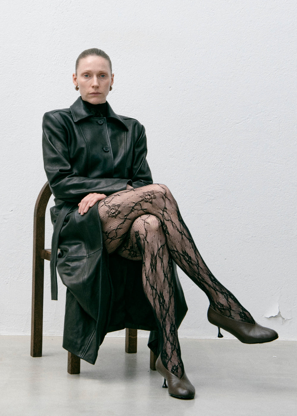 Swedish Stockings collant Nova in pizzo - Nero