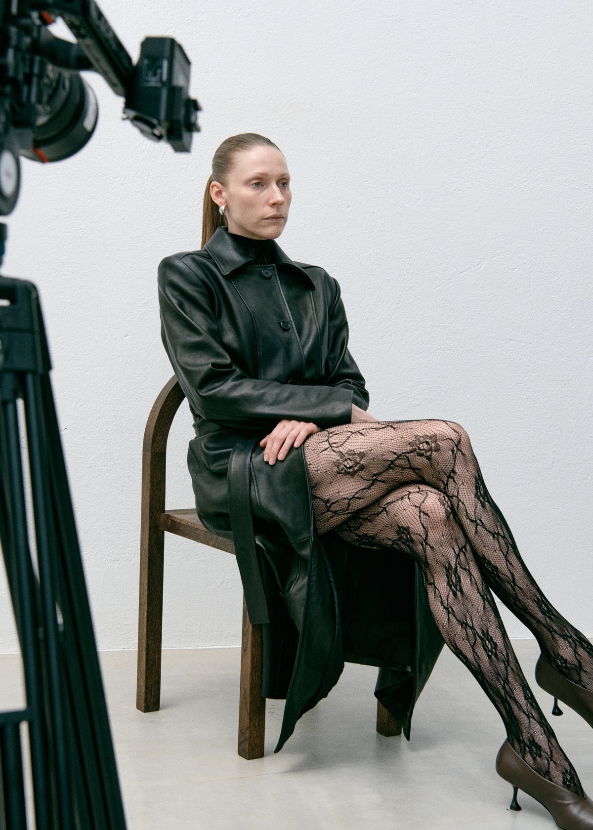 Swedish Stockings Nova Lace Tights - Black