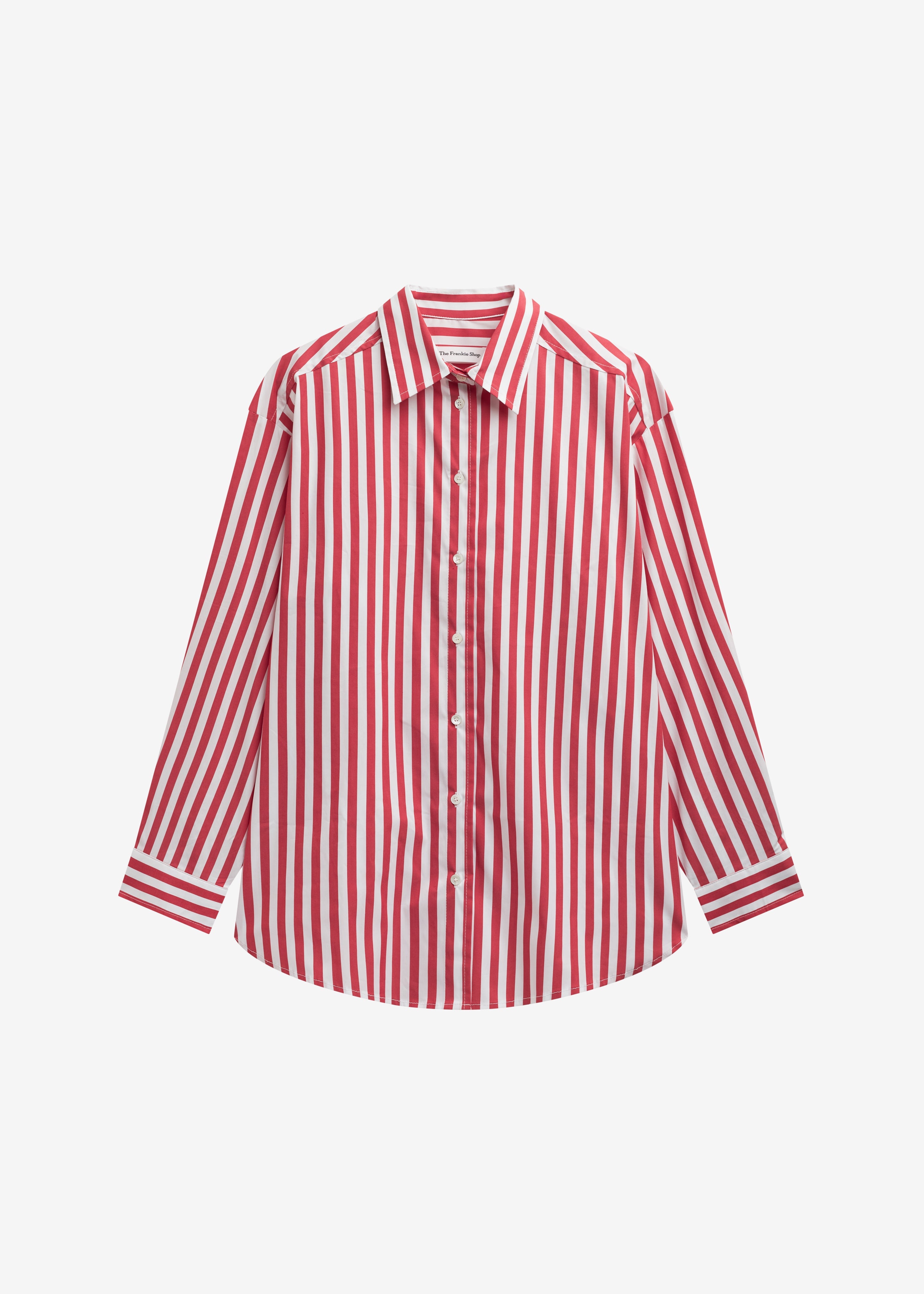 Sylvia Oxford Shirt - White/Red Stripe - 10