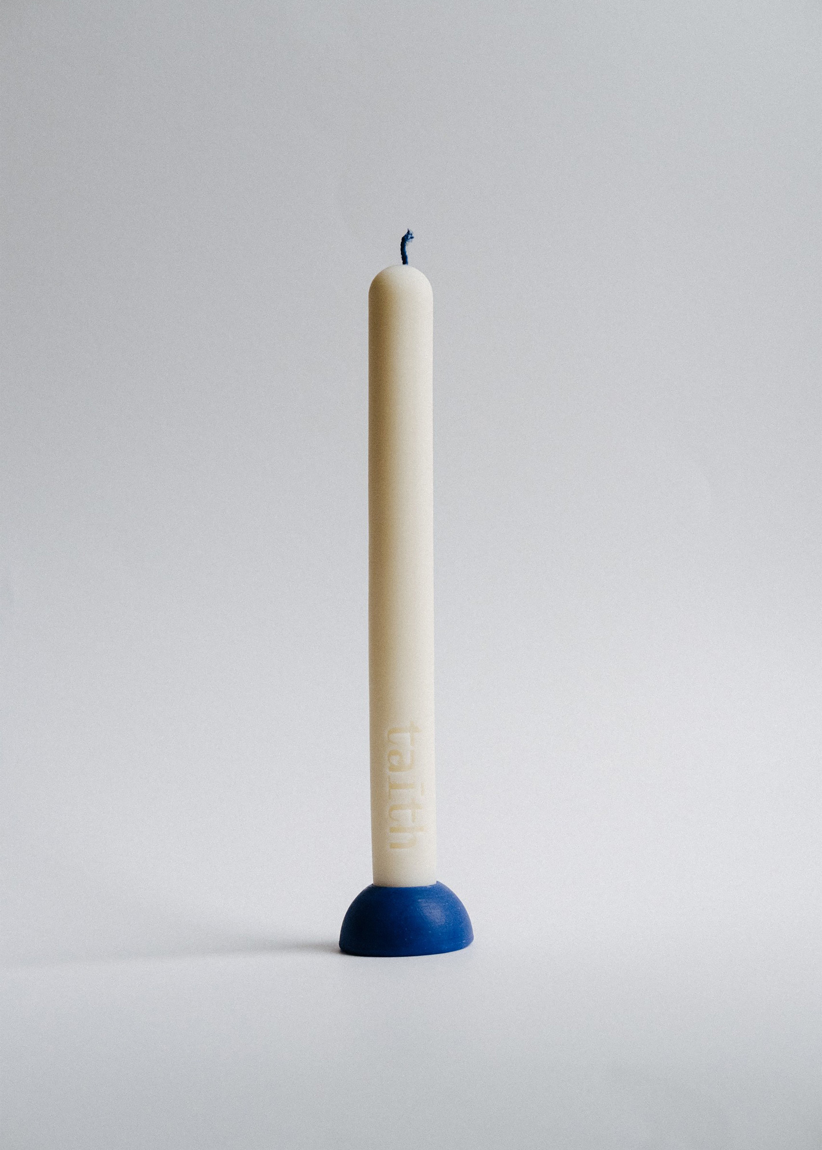 Taith Slide Tata Candle - Cream/Cobalt - 1