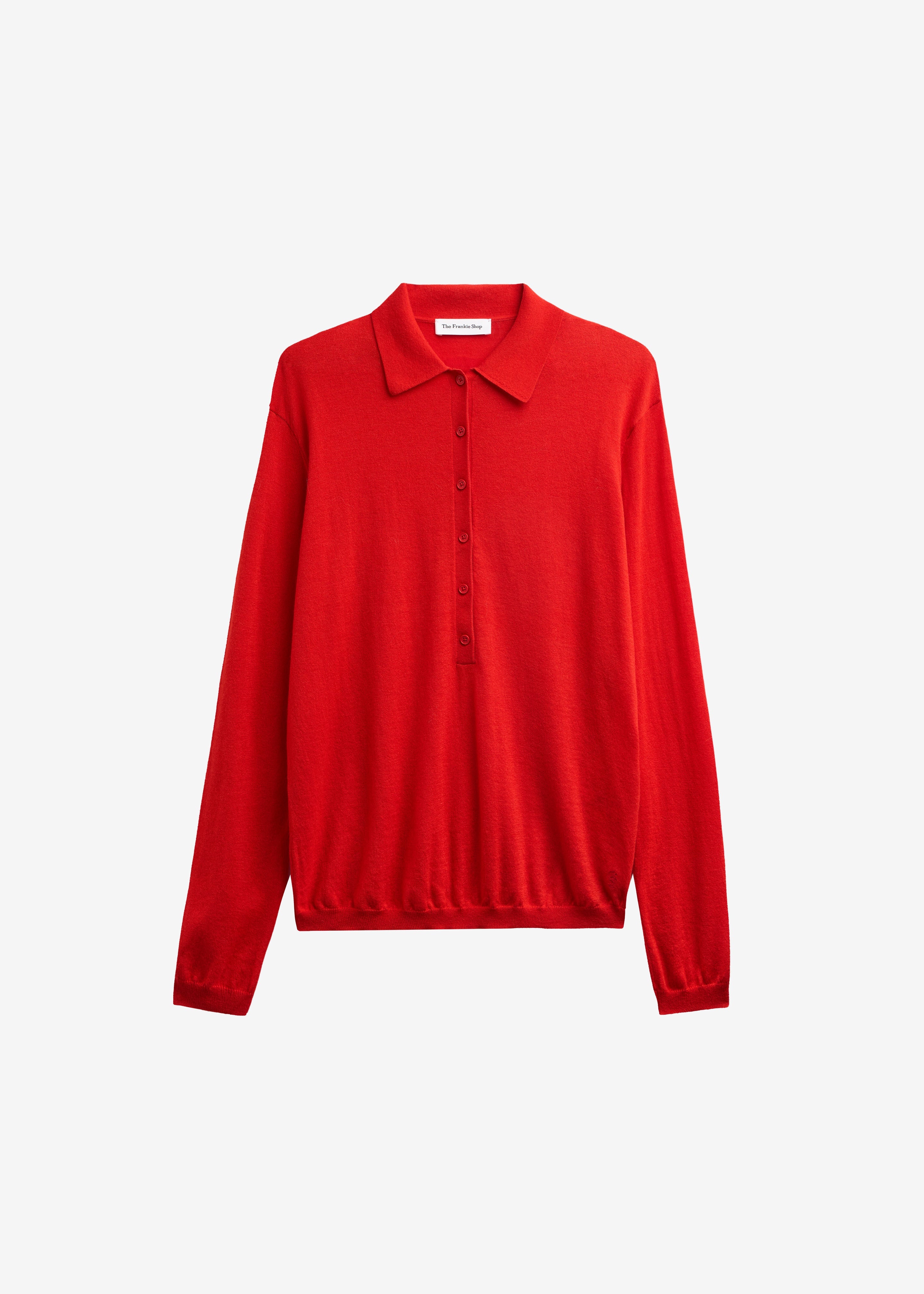 Tala Knit V-Neck Polo - Red - 12