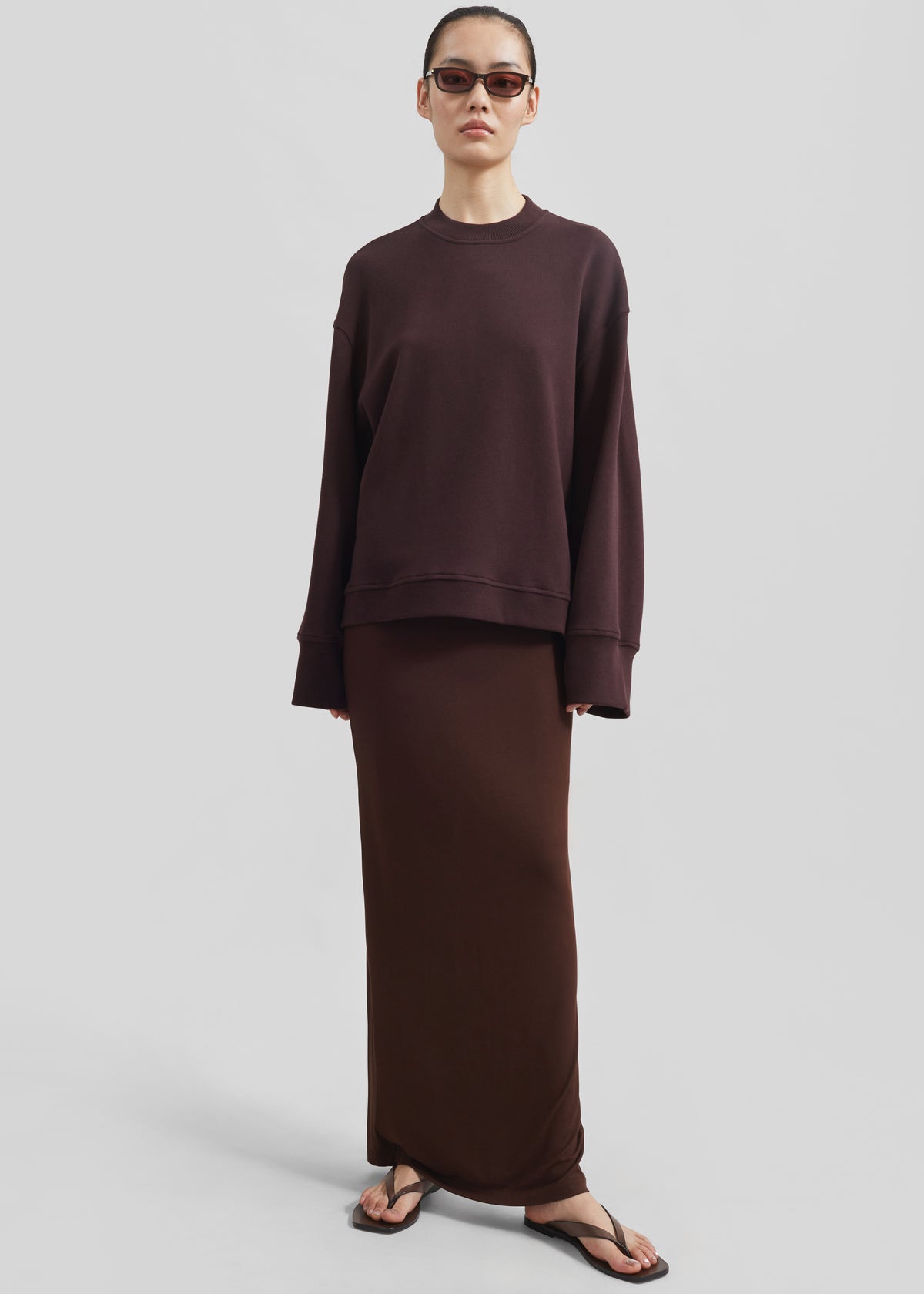 Talia Sweatshirt - Dark Plum - 9
