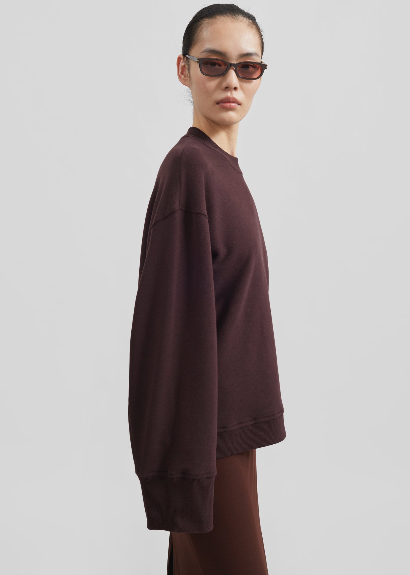 Talia Sweatshirt - Dark Plum - 1