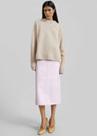 Taney Leather Pencil Skirt - Faded Pink