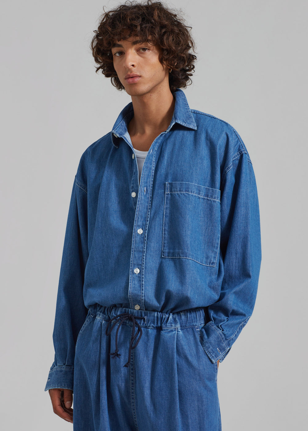 Tanner Denim Shirt - Medium Wash - 1