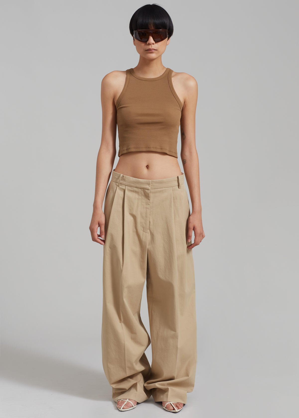 Tansy Cotton Pants - Camel - 1