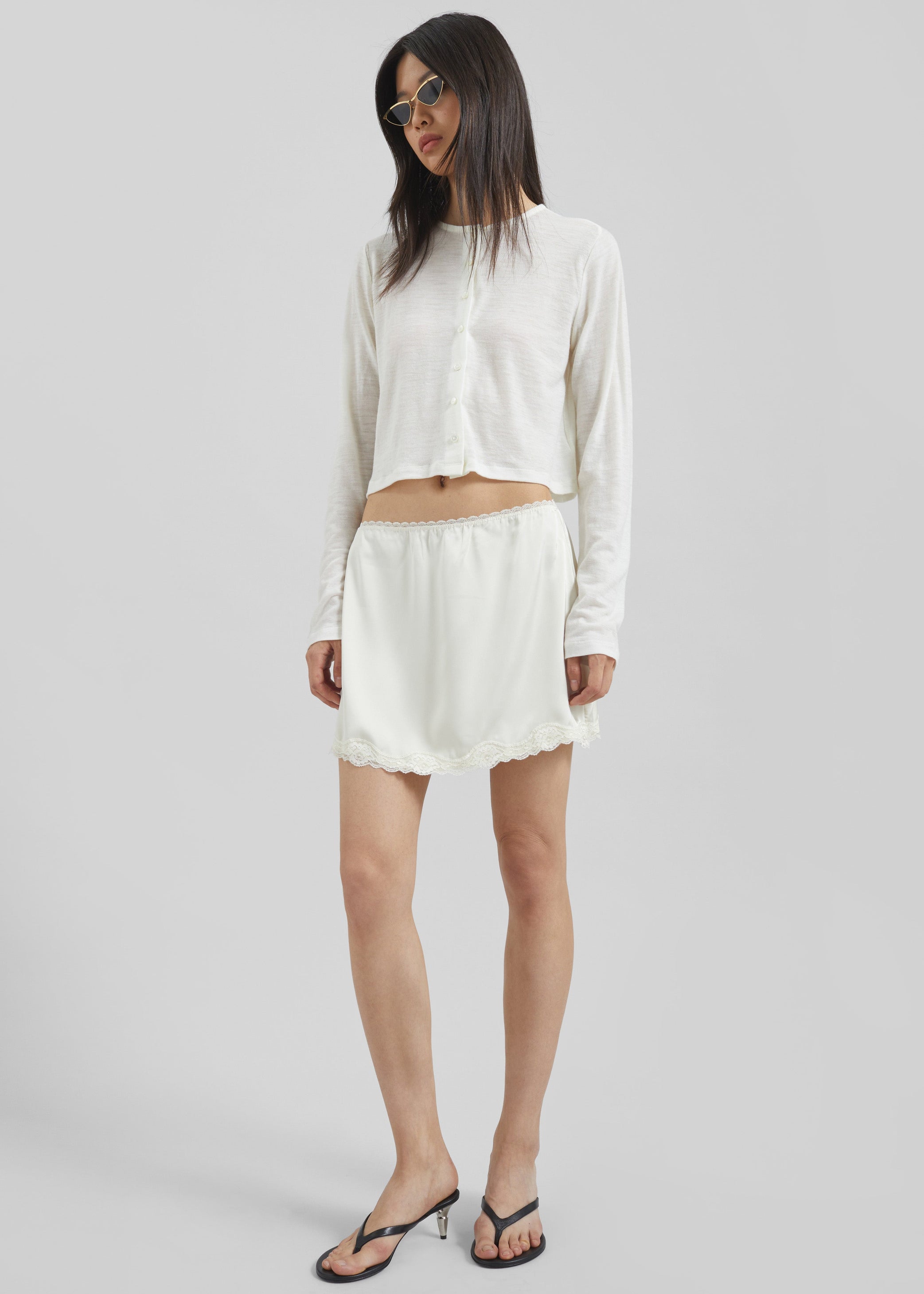 Shop the look image for Tanvi Lace Mini Skirt - Ivory