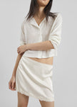 Tanvi Lace Mini Skirt - Ivory