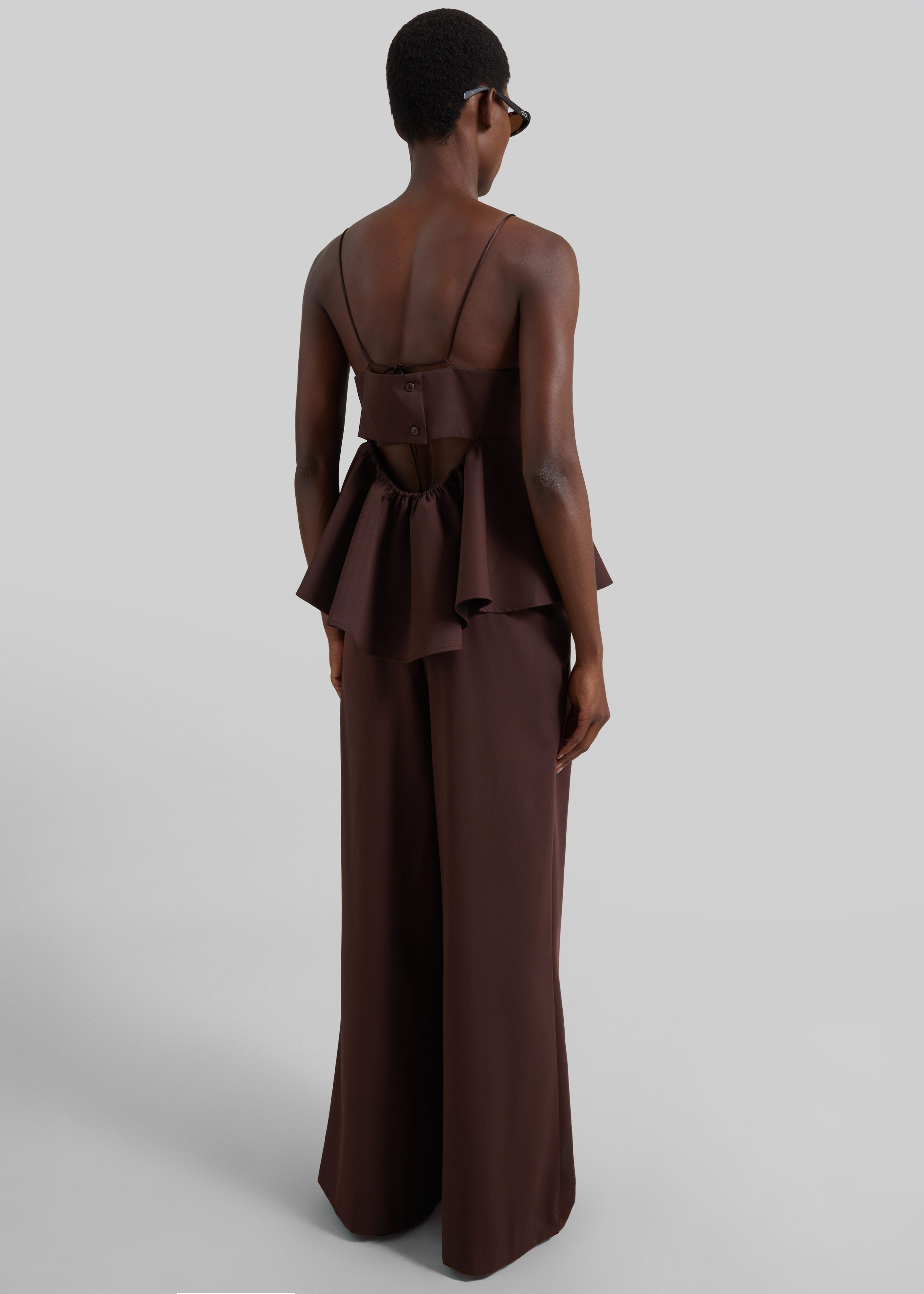 Taormina Peplum Top - Chocolate - 9