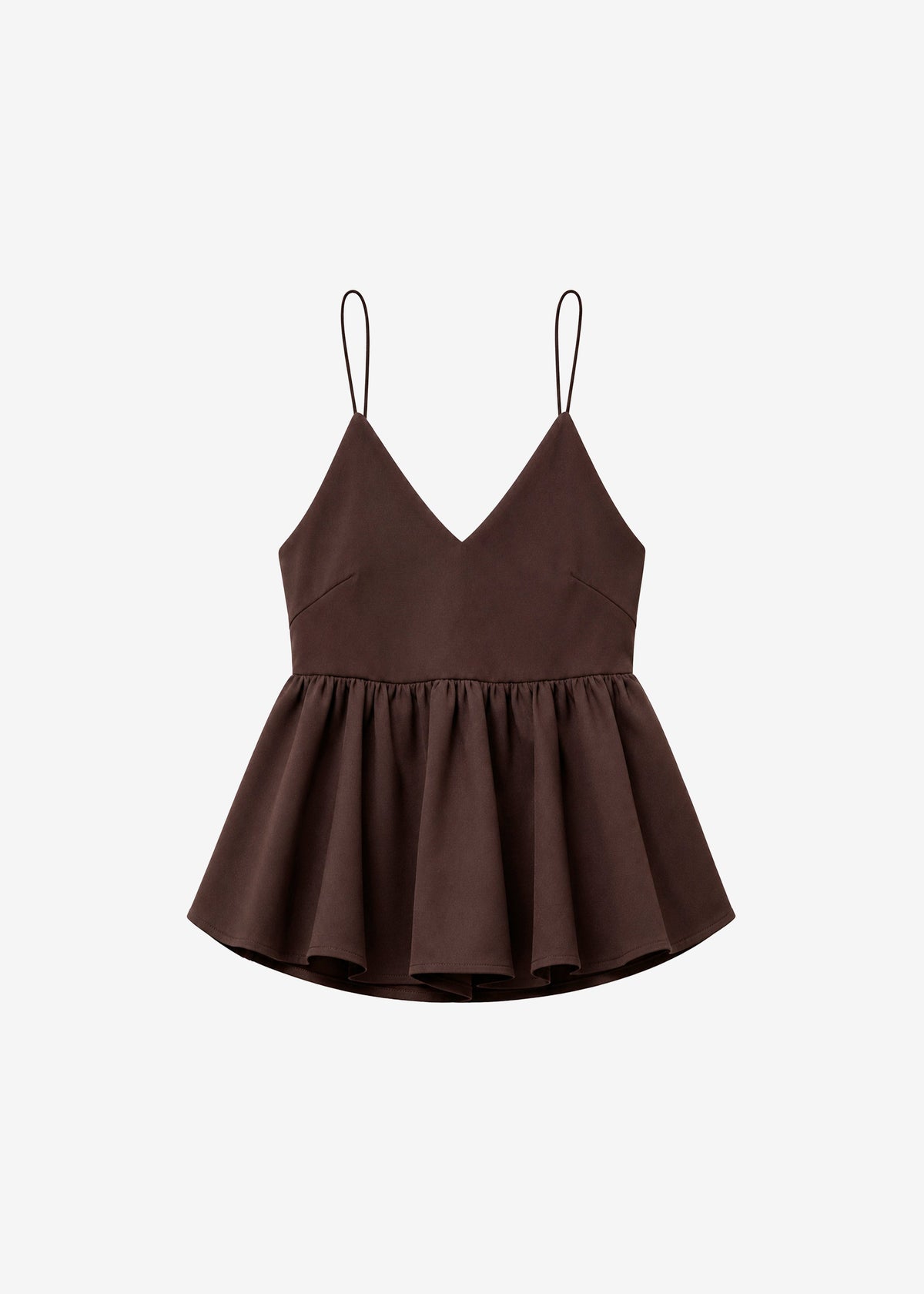 Taormina Peplum Top - Chocolate - 10