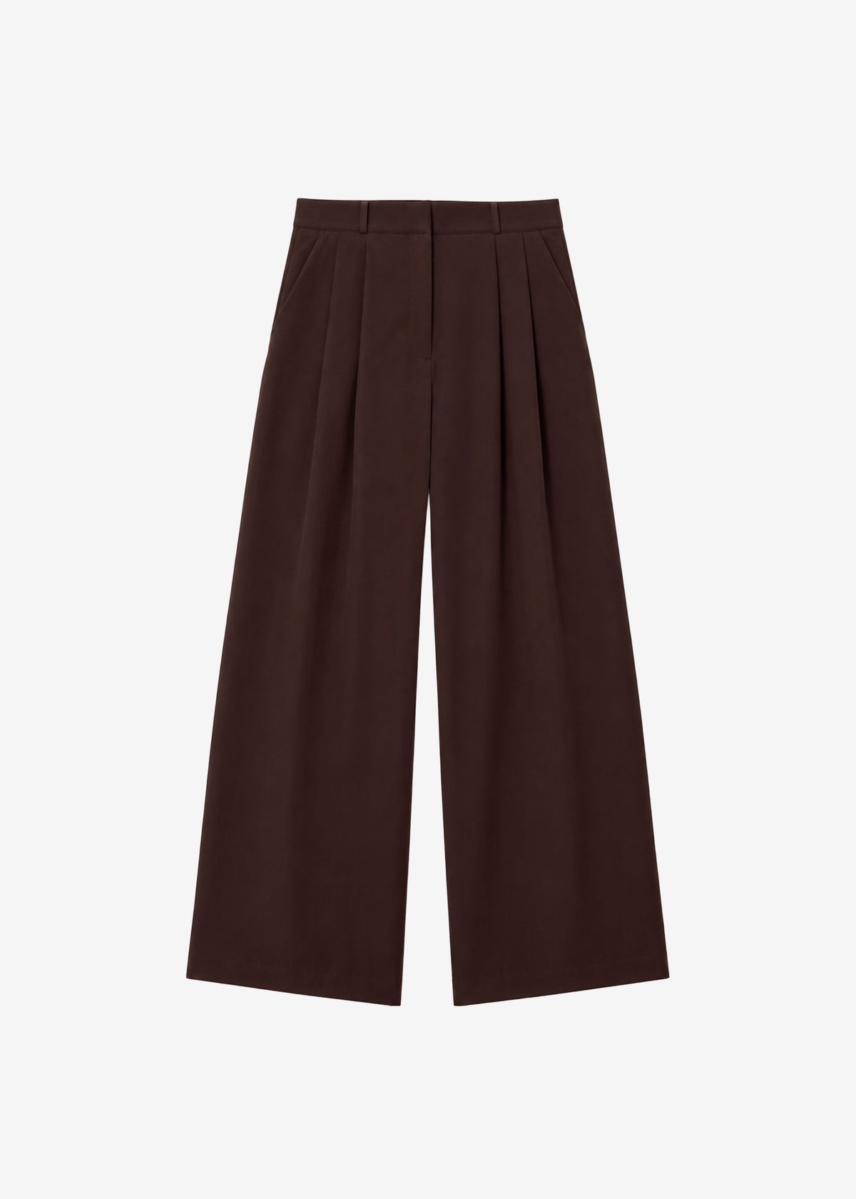 Taormina Pleated Trousers - Chocolate - 8