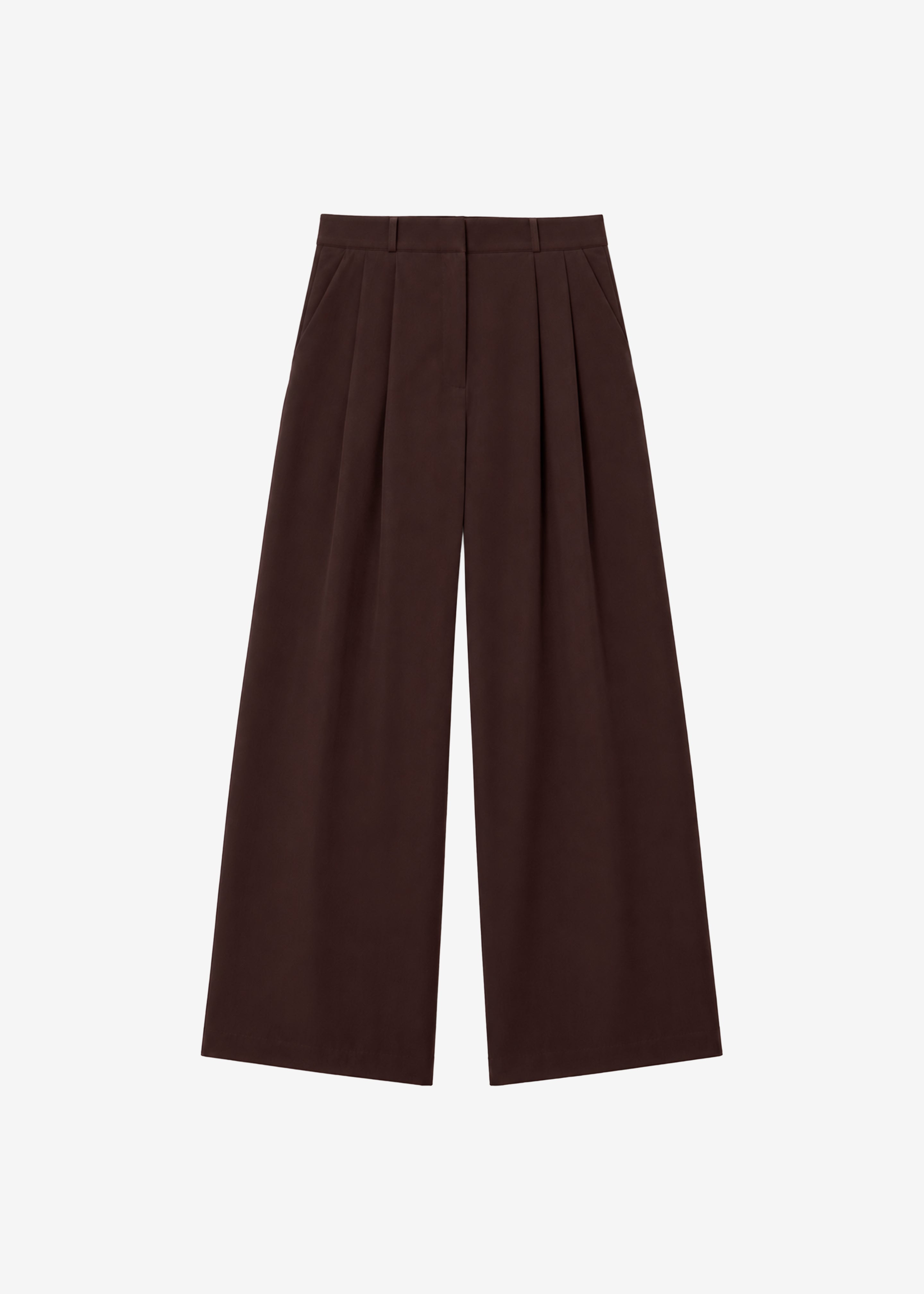 Taormina Pleated Trousers - Chocolate - 8