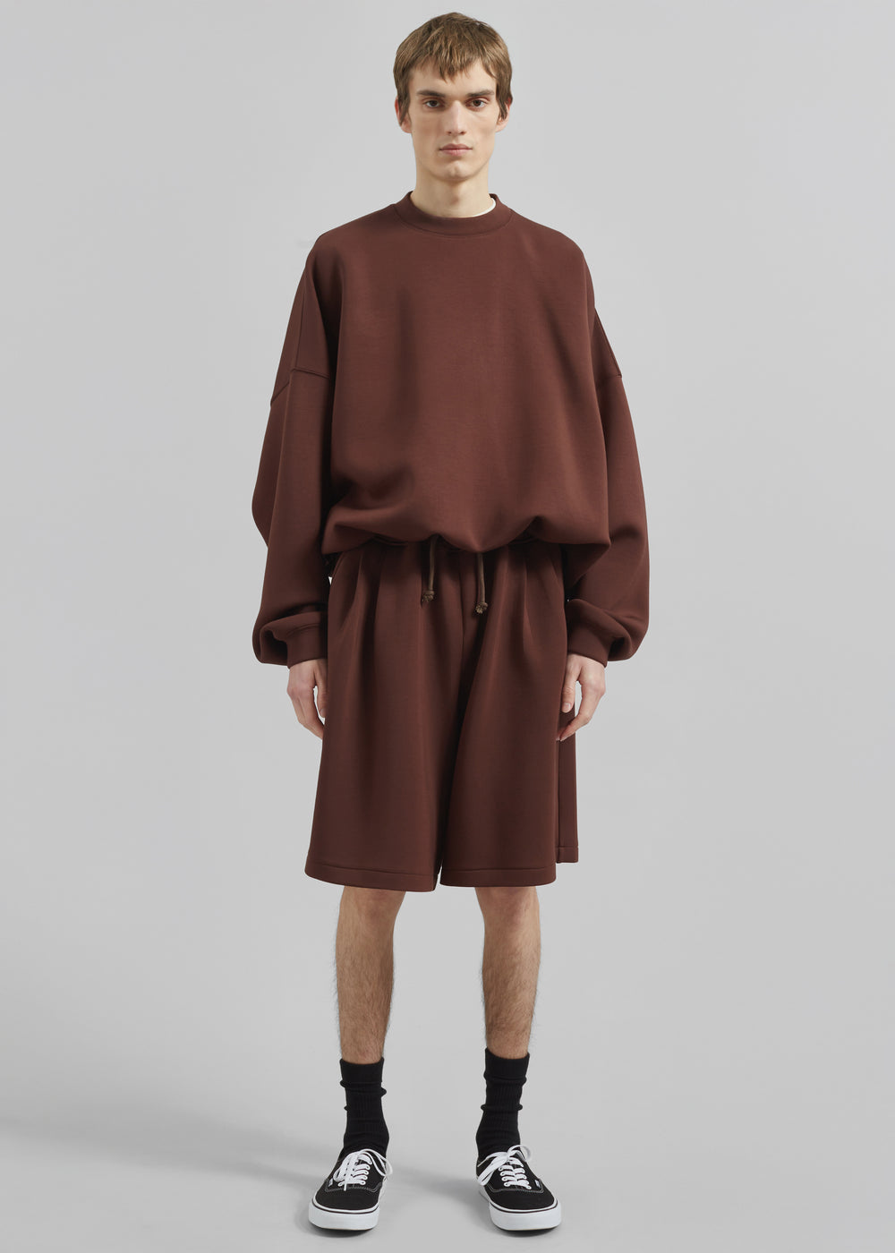 Tate Sweat Shorts - Brown