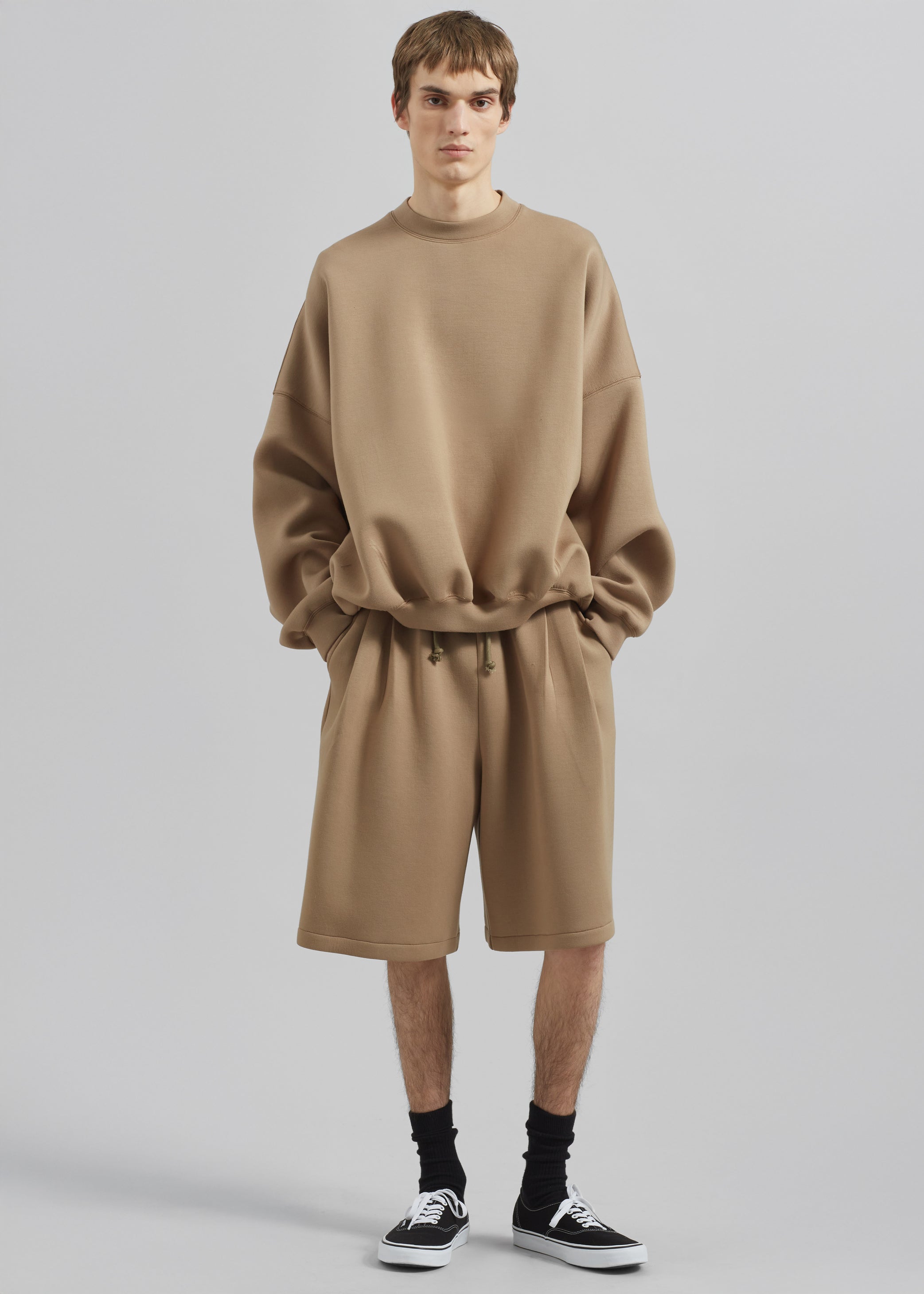Shop the look image for Tate Sweat Shorts - Camel