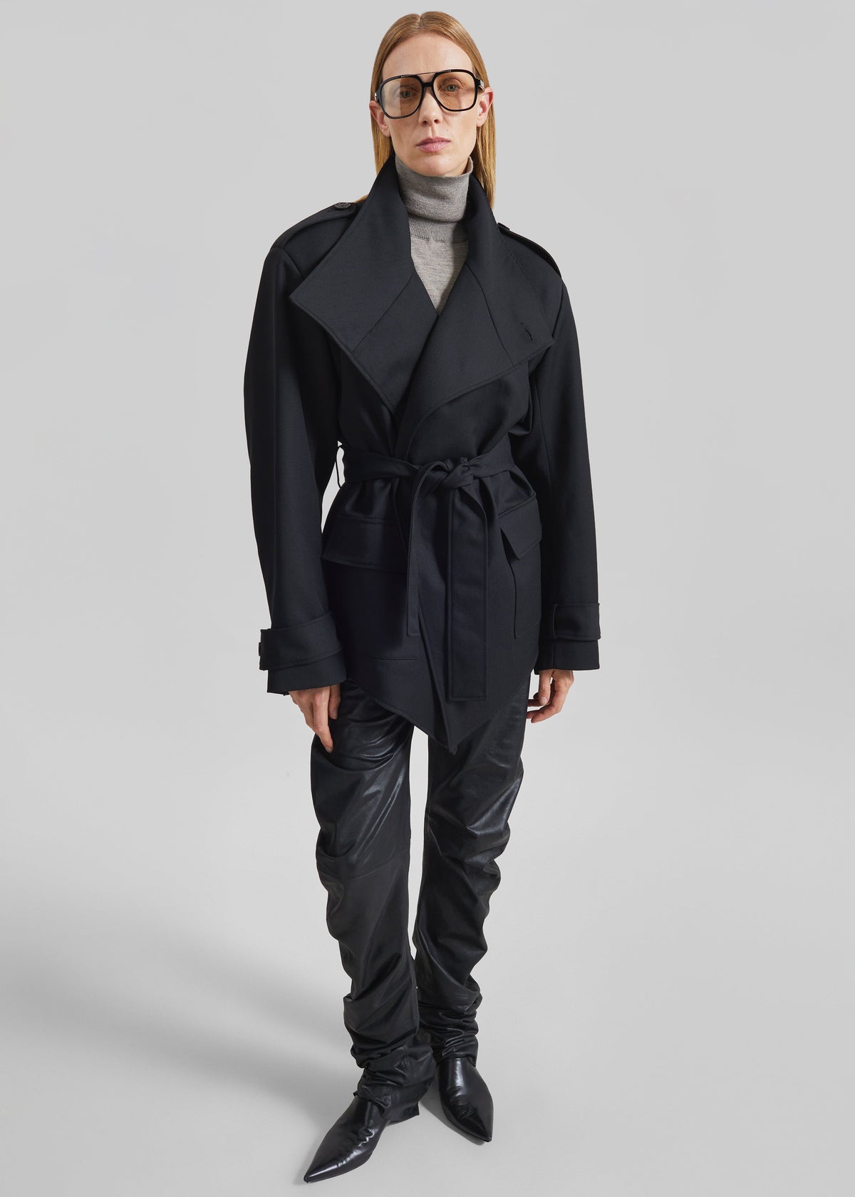 Shop the look image for Veste Tavea ceinturée - Noir