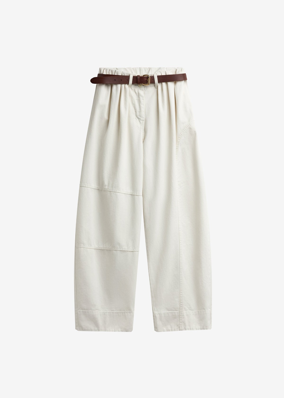Teano Belted Curved Pants - Off White - 11
