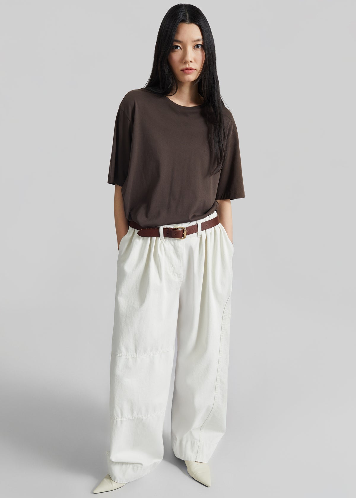 Pantalon Teano coupe incurvée - Blanc cassé - 7