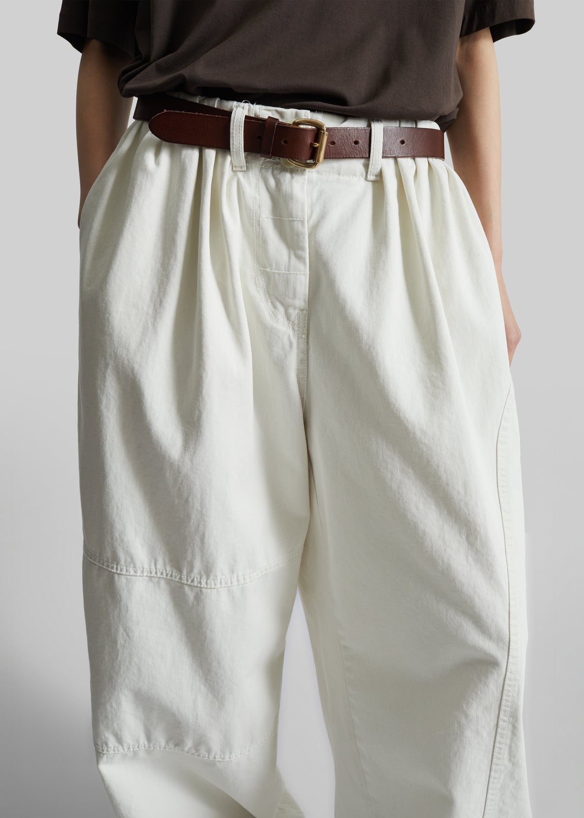 Pantalon Teano coupe incurvée - Blanc cassé - 3