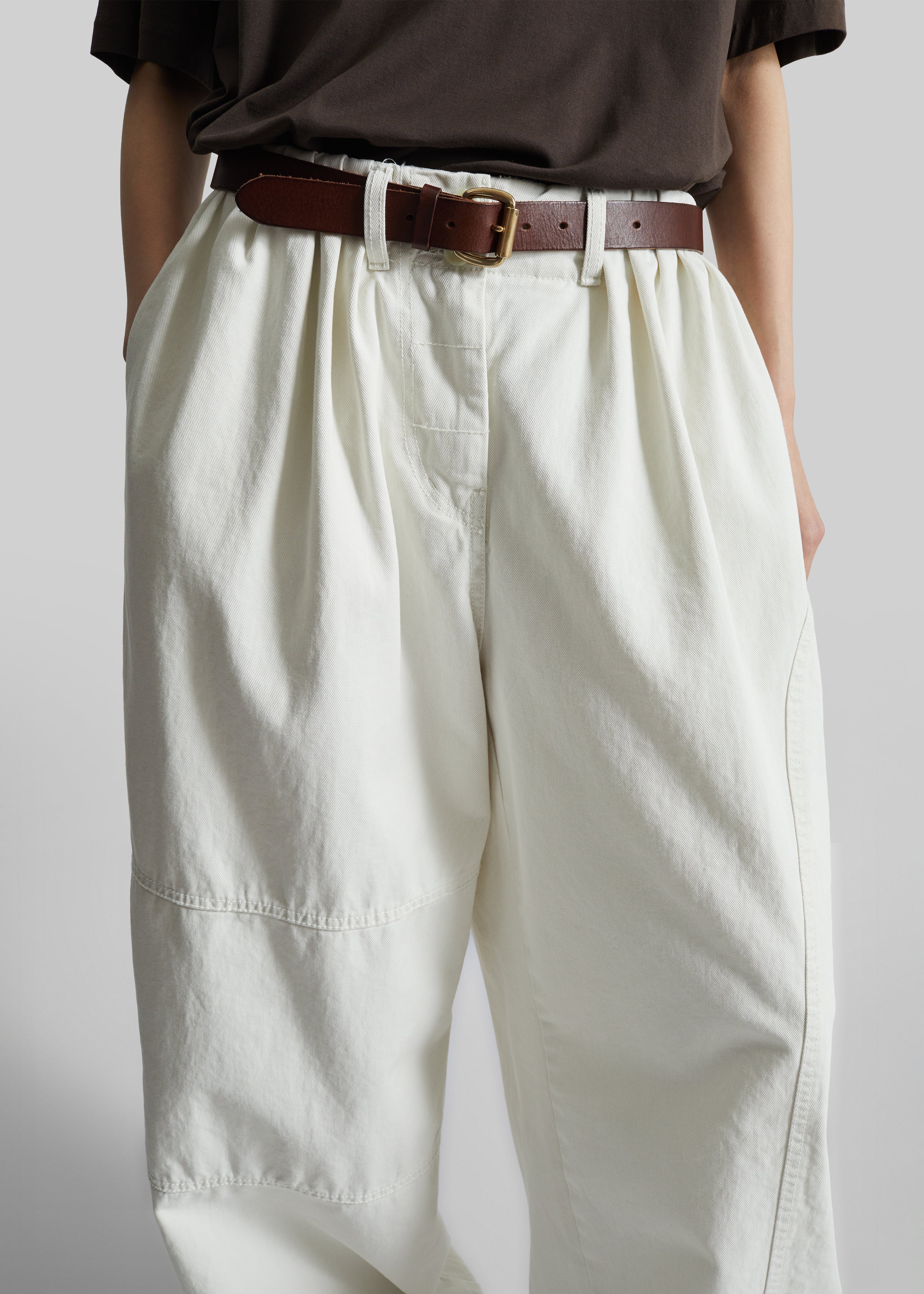Pantalon Teano coupe incurvée - Blanc cassé - 3