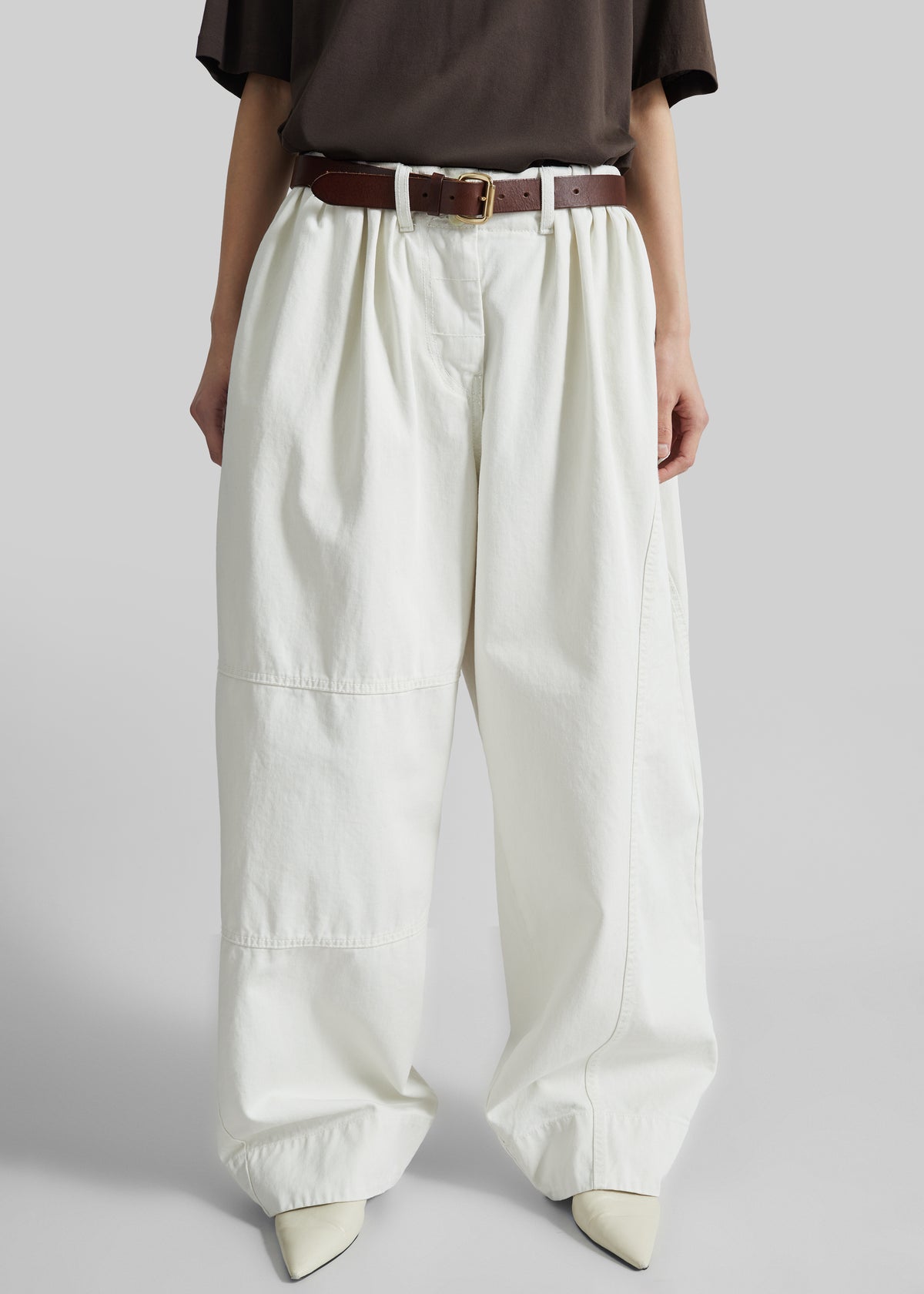 Pantalon Teano coupe incurvée - Blanc cassé - 8