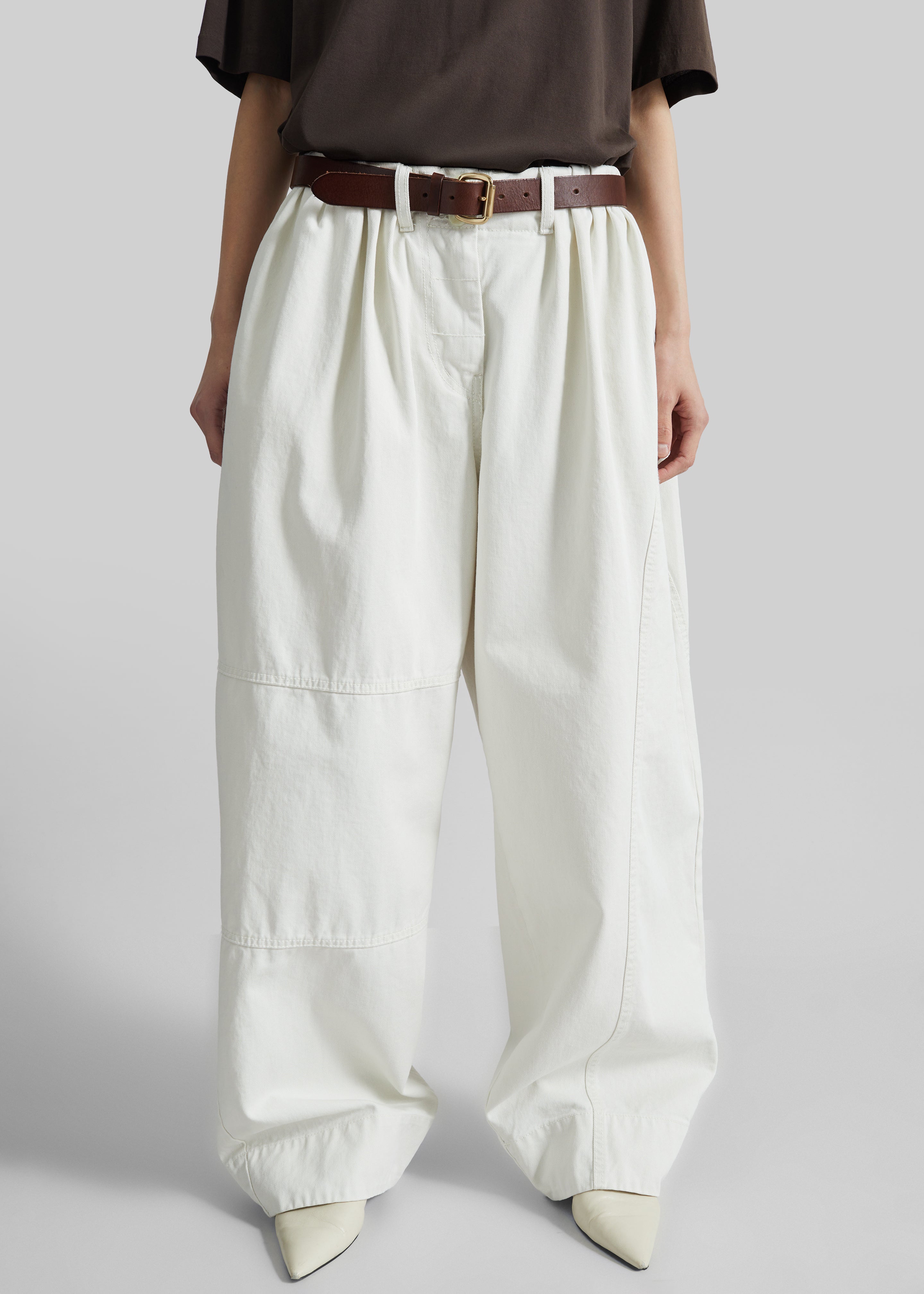 Pantalon Teano coupe incurvée - Blanc cassé - 8